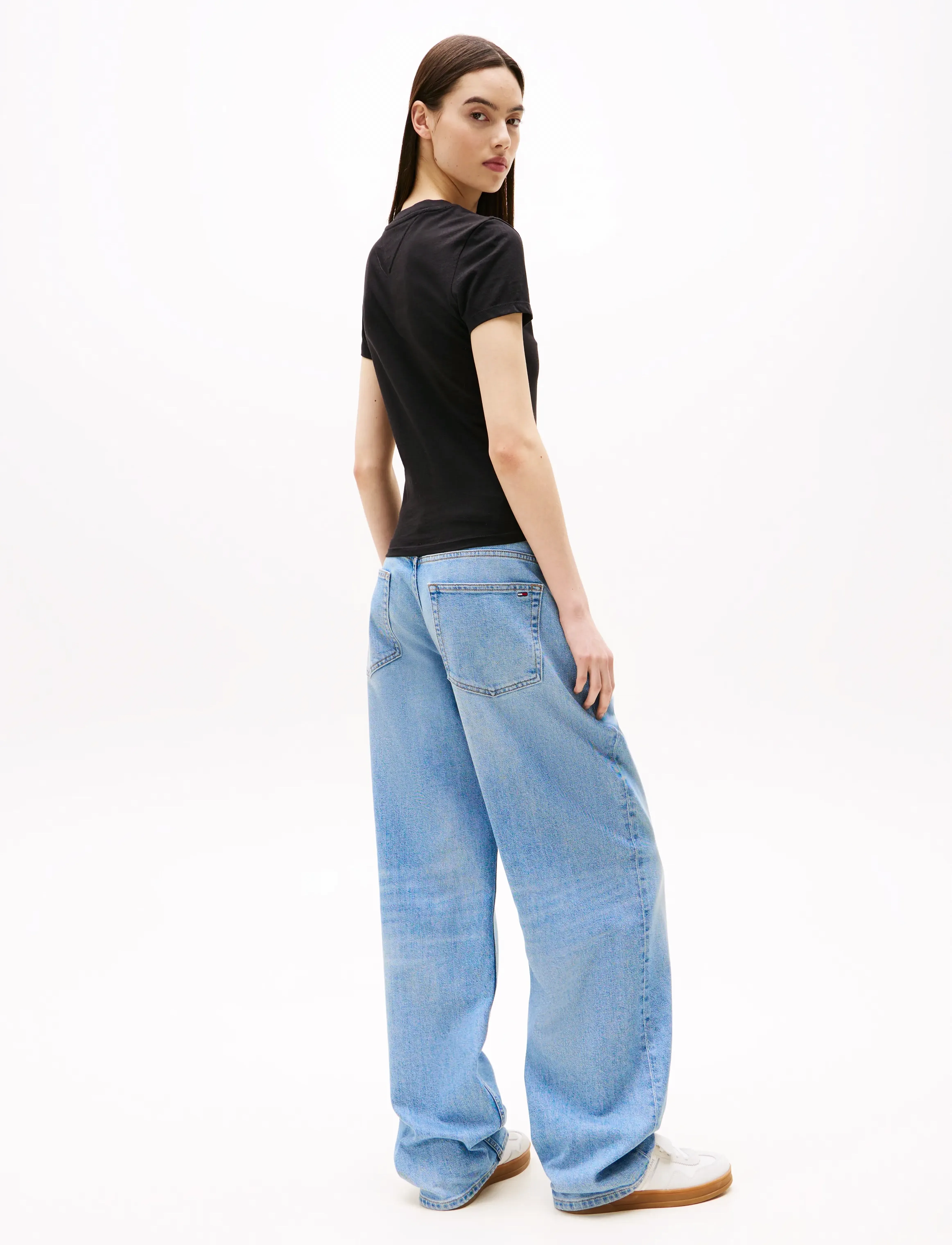 Tommy Jeans - TJW SLIM TJ US LINEAR SS TEE - black - 4