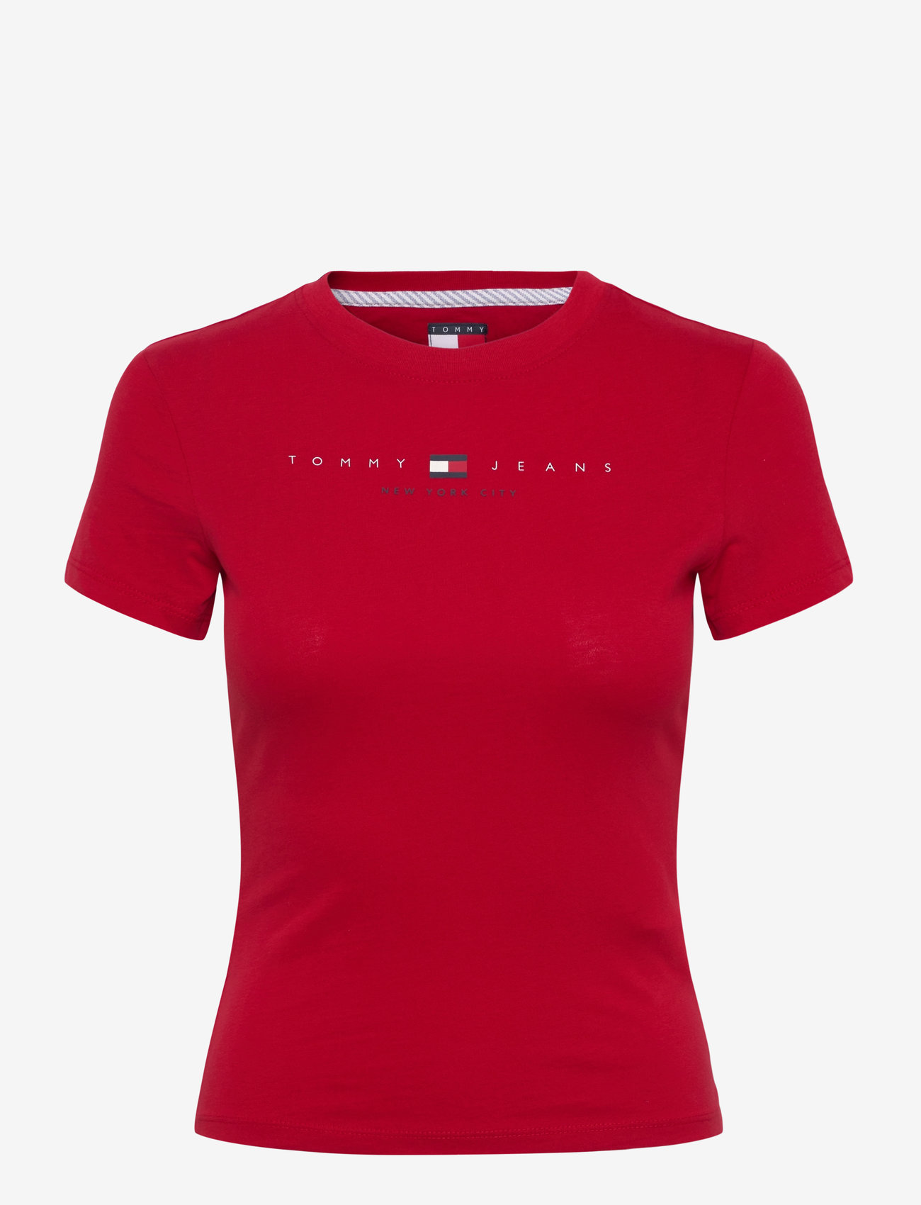 Tommy Jeans - TJW SLIM TJ US LINEAR SS TEE - sapphire red - 1