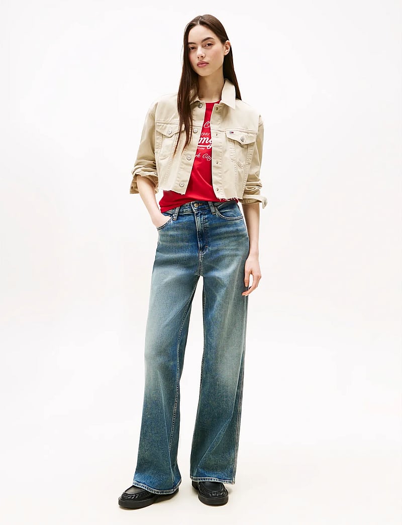 Tommy Jeans - TJW FLAG TRUCKER JACKET EXT - denim jackets - silt - 2