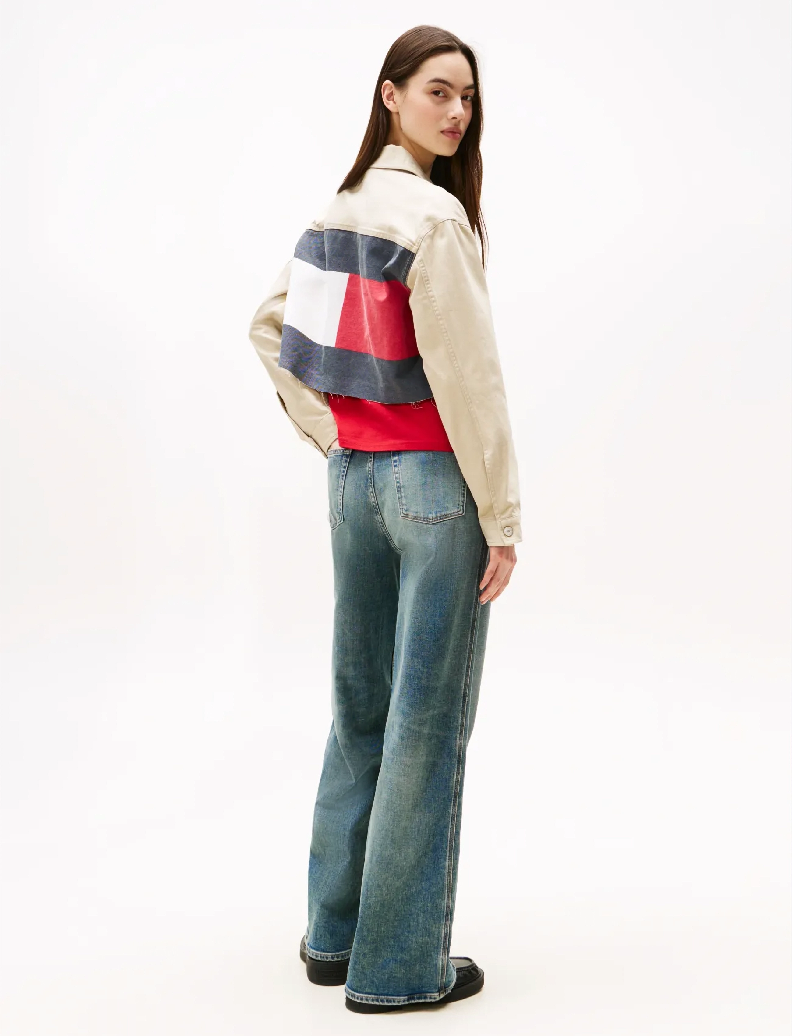 Tommy Jeans - TJW FLAG TRUCKER JACKET EXT - vårjakker - silt - 3