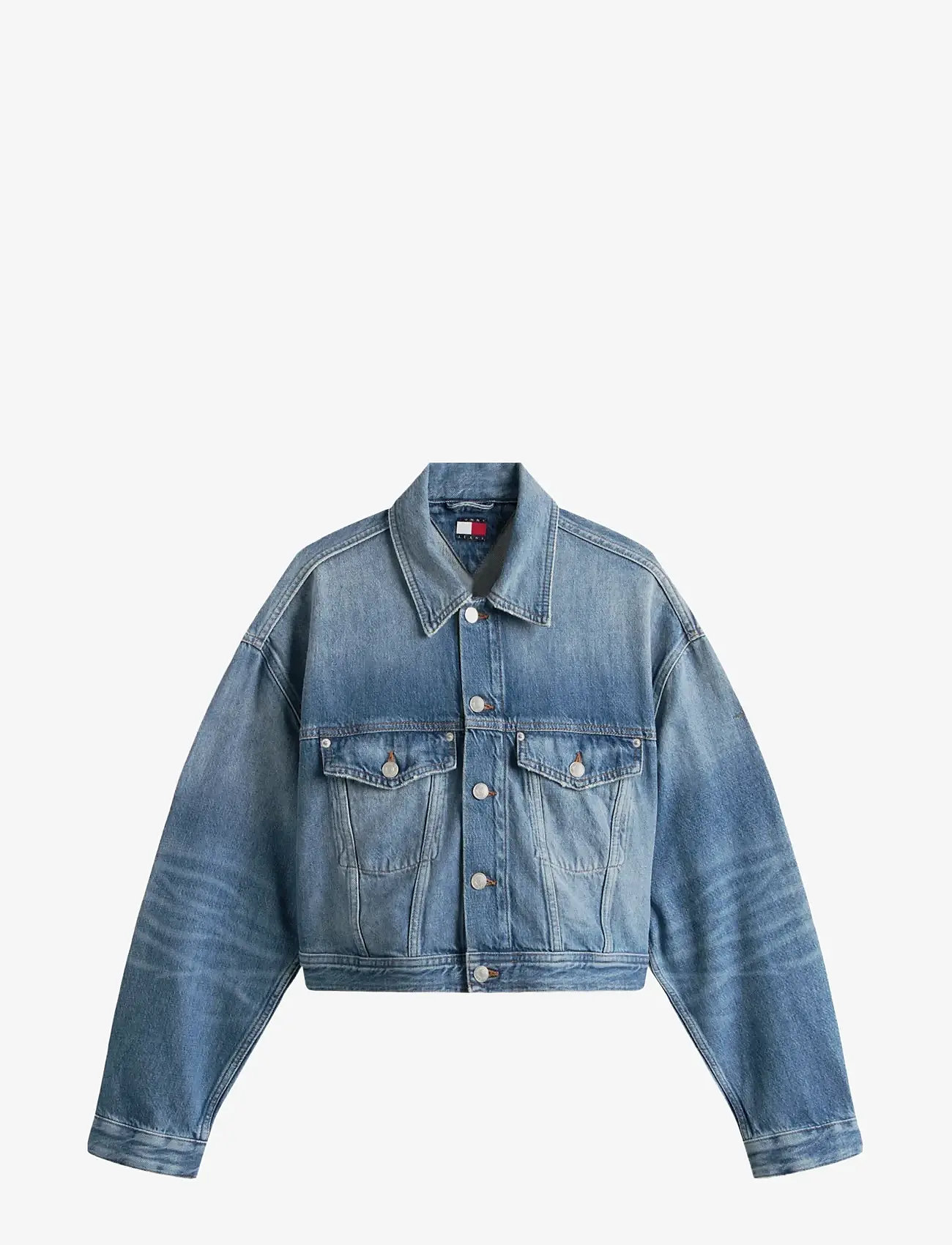 Tommy Jeans - TOMMY GIRL OVSZ CRP TRUCKER JKT - jeansjackor - indigo wash - 1