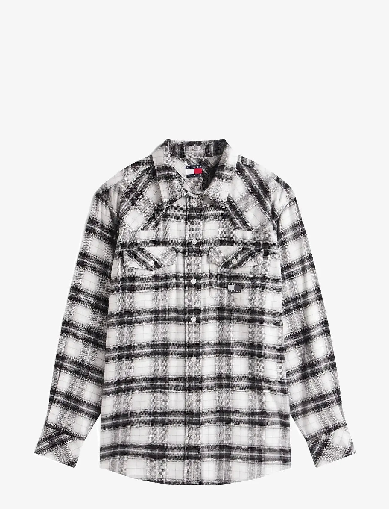 Tommy Jeans - TJW RLX FLANNEL SHIRT - langärmlige hemden - ecru / check - 1