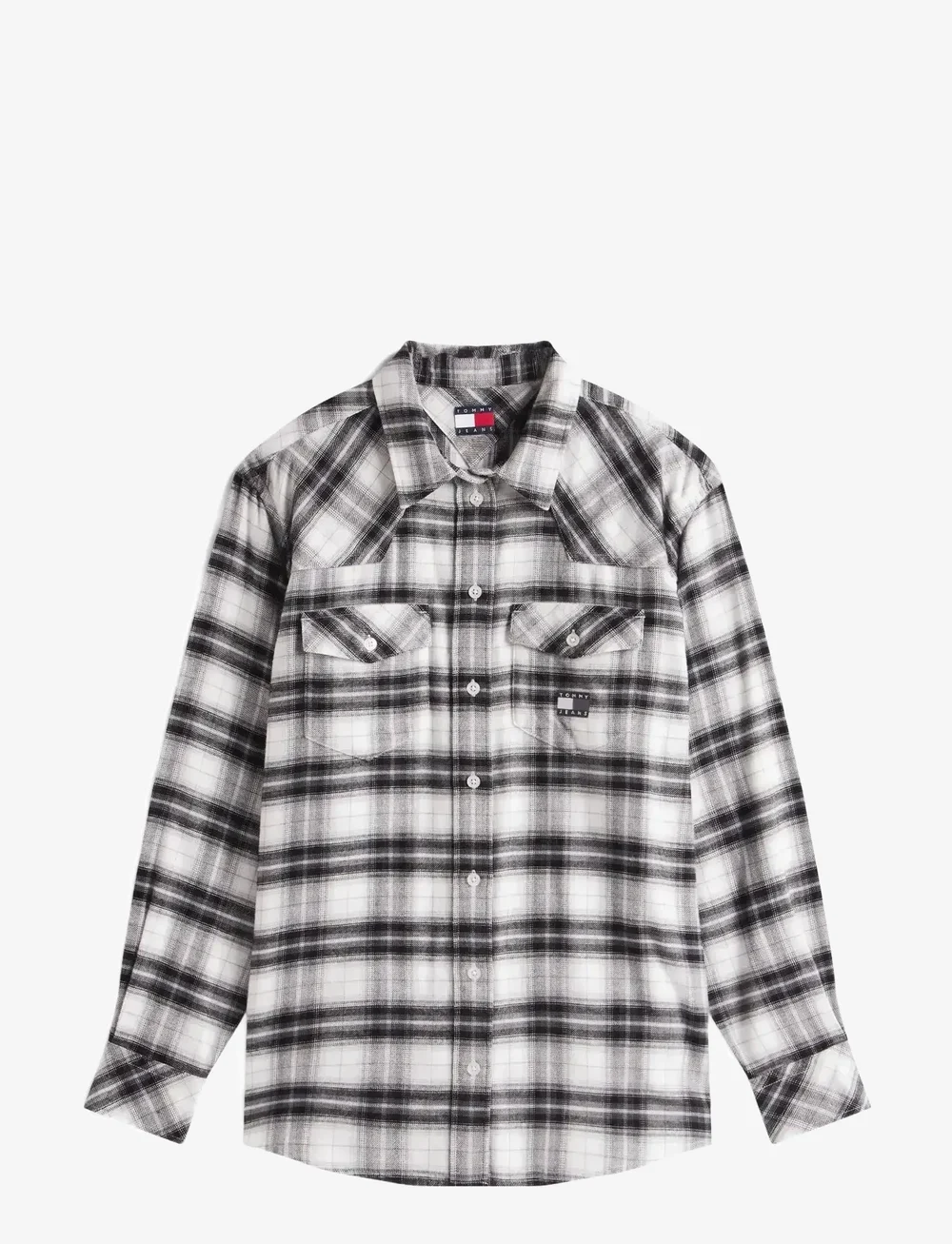 Tommy Jeans - TJW RLX FLANNEL SHIRT - långärmade skjortor - ecru / check - 1