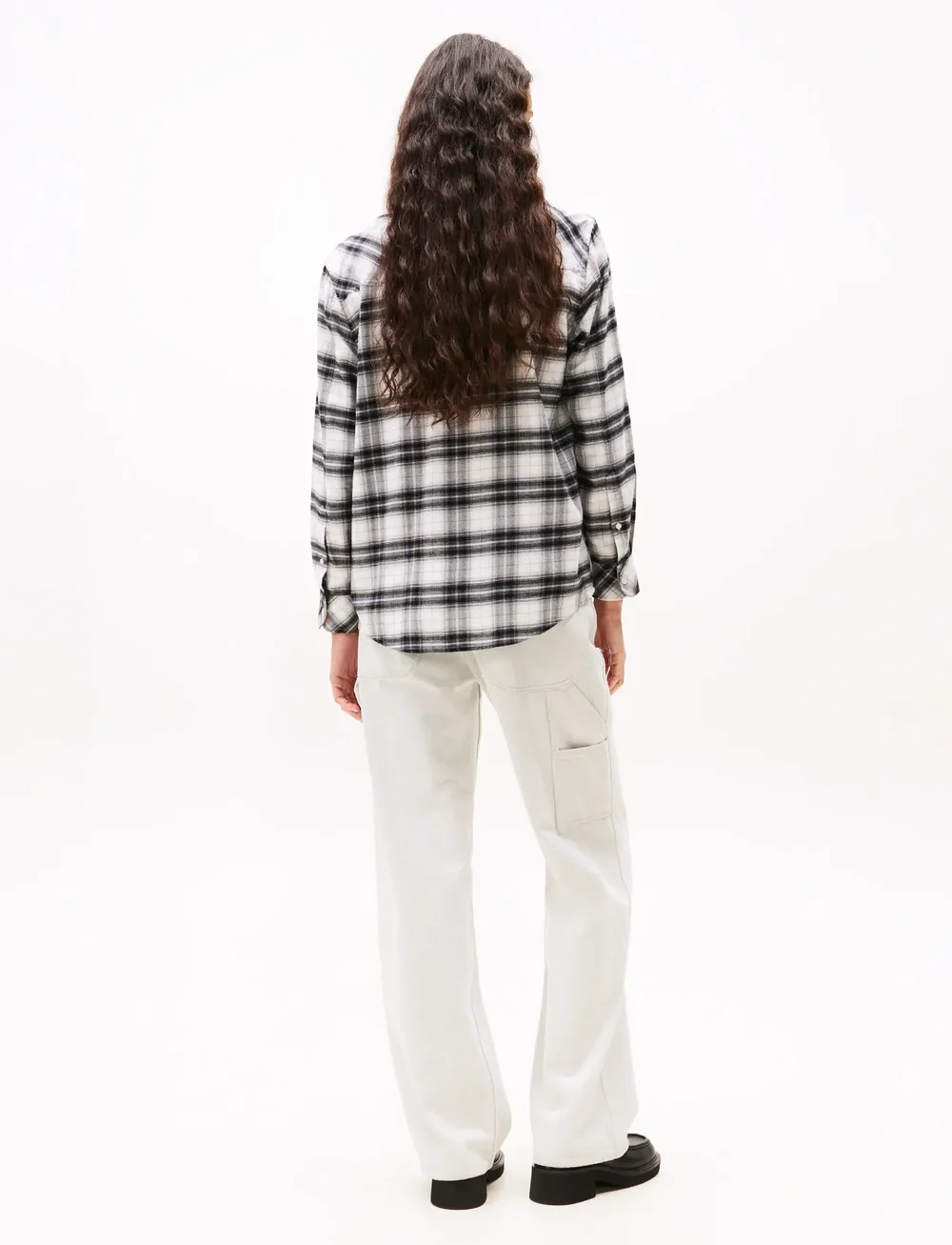 Tommy Jeans - TJW RLX FLANNEL SHIRT - långärmade skjortor - ecru / check - 3