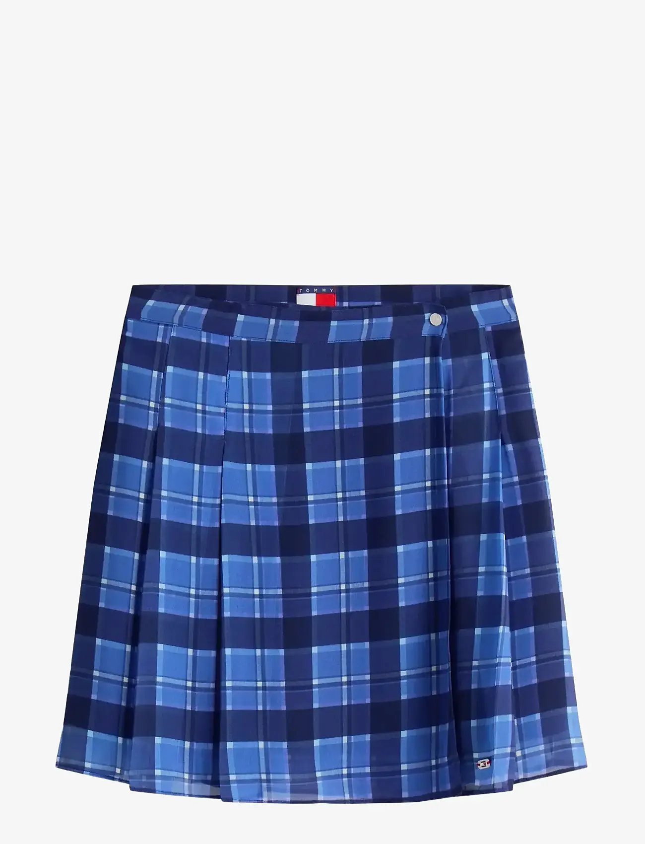 Tommy Jeans - TJW CHIFFON PLEATED MINI SKIRT - plisserade kjolar - blue check - 1