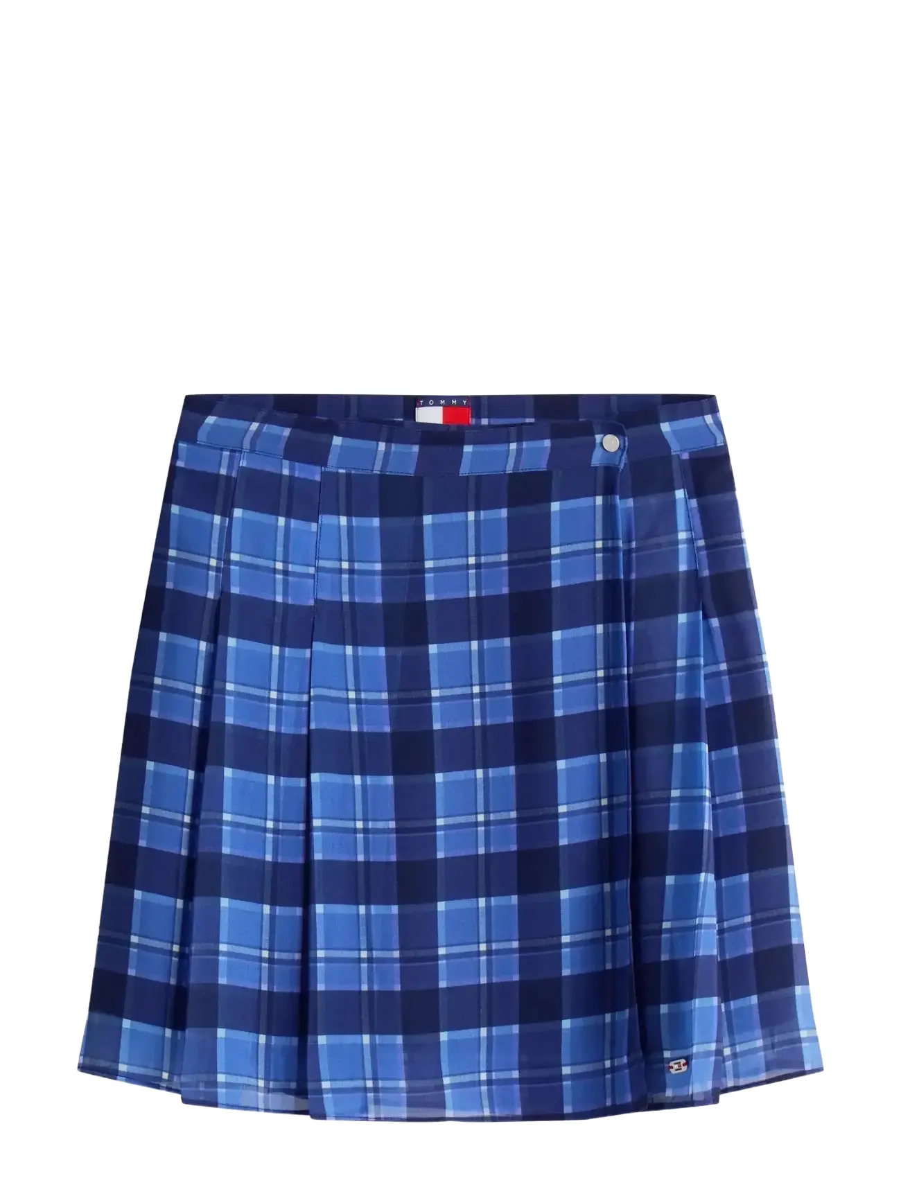 Tommy Jeans TJW CHIFFON PLEATED MINI SKIRT - Tøj - BLUE CHECK / blue