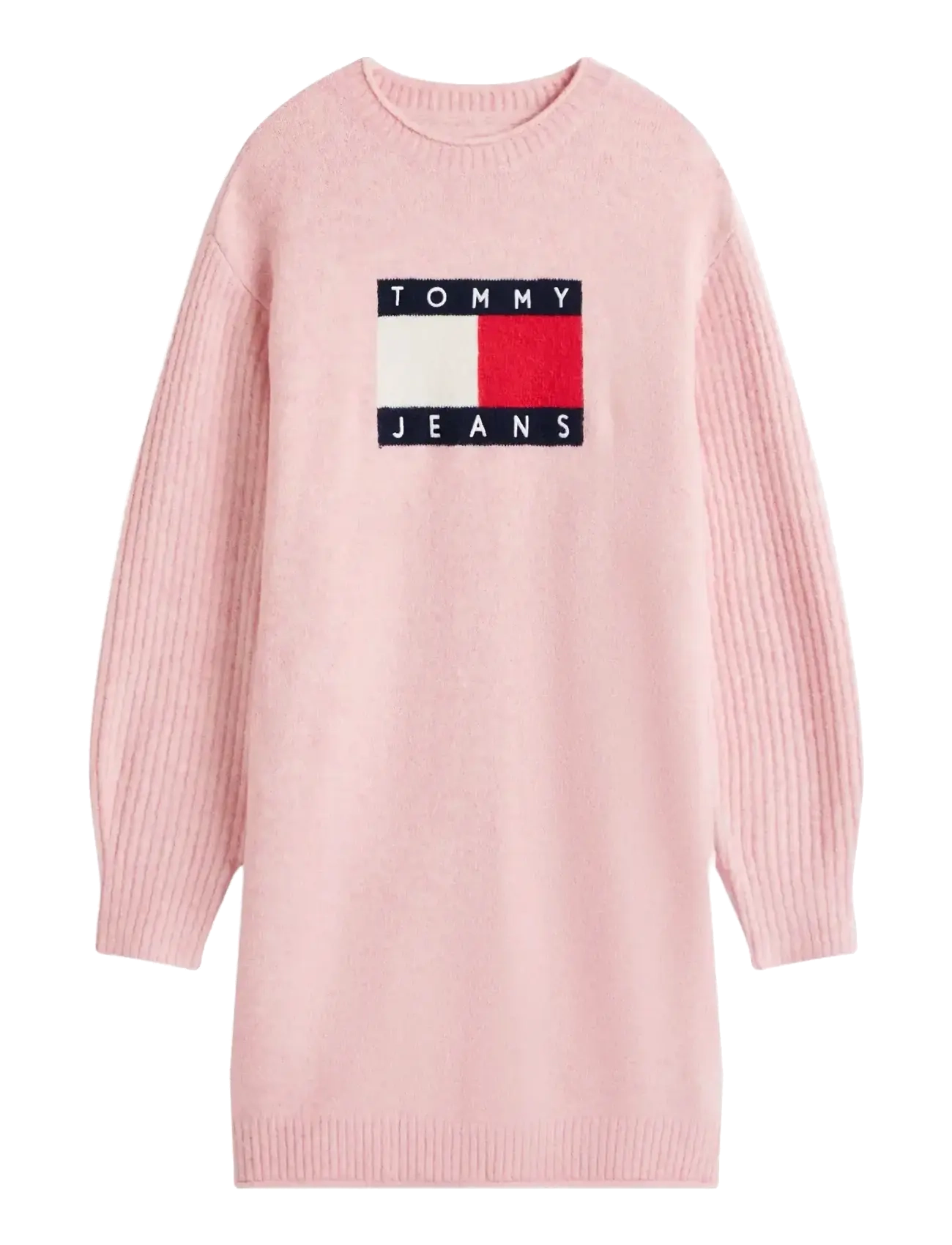 Tommy Jeans TJW FLAG SWEATER DRESS EXT - Kleidung - MYSTIC PINK HTR / pink/rose