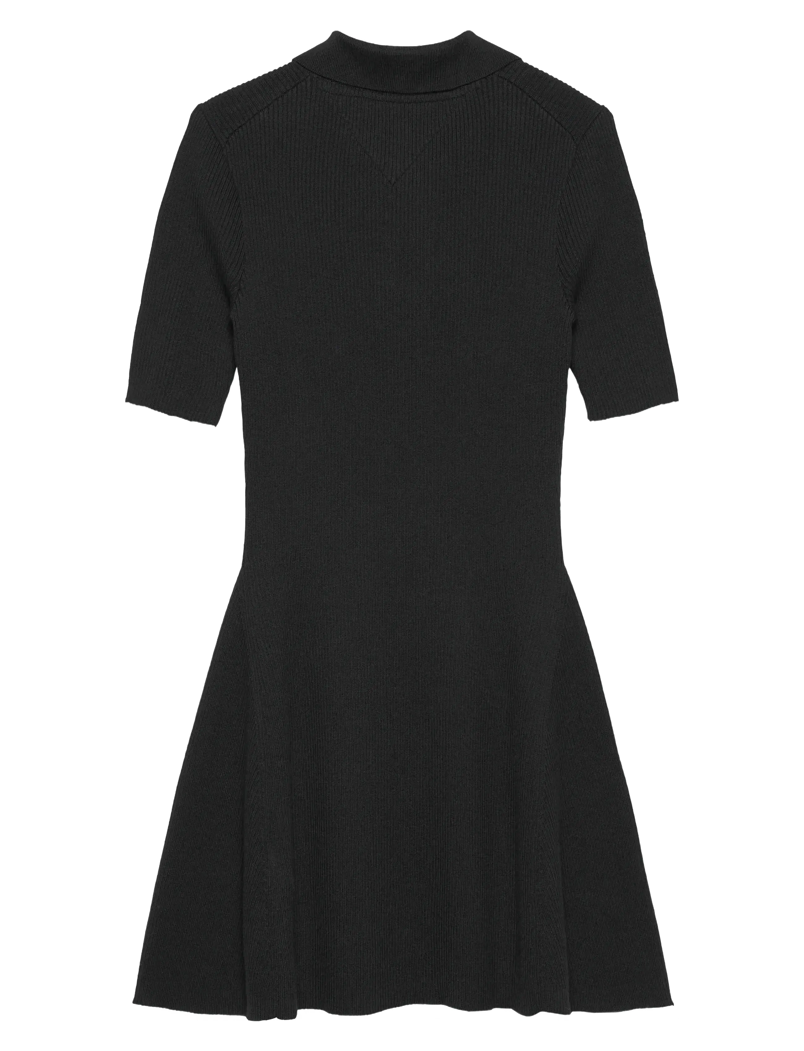 Tommy Jeans - TJW F&F SWEATER POLO MINI DRESS - robes t-shirt - black - 2