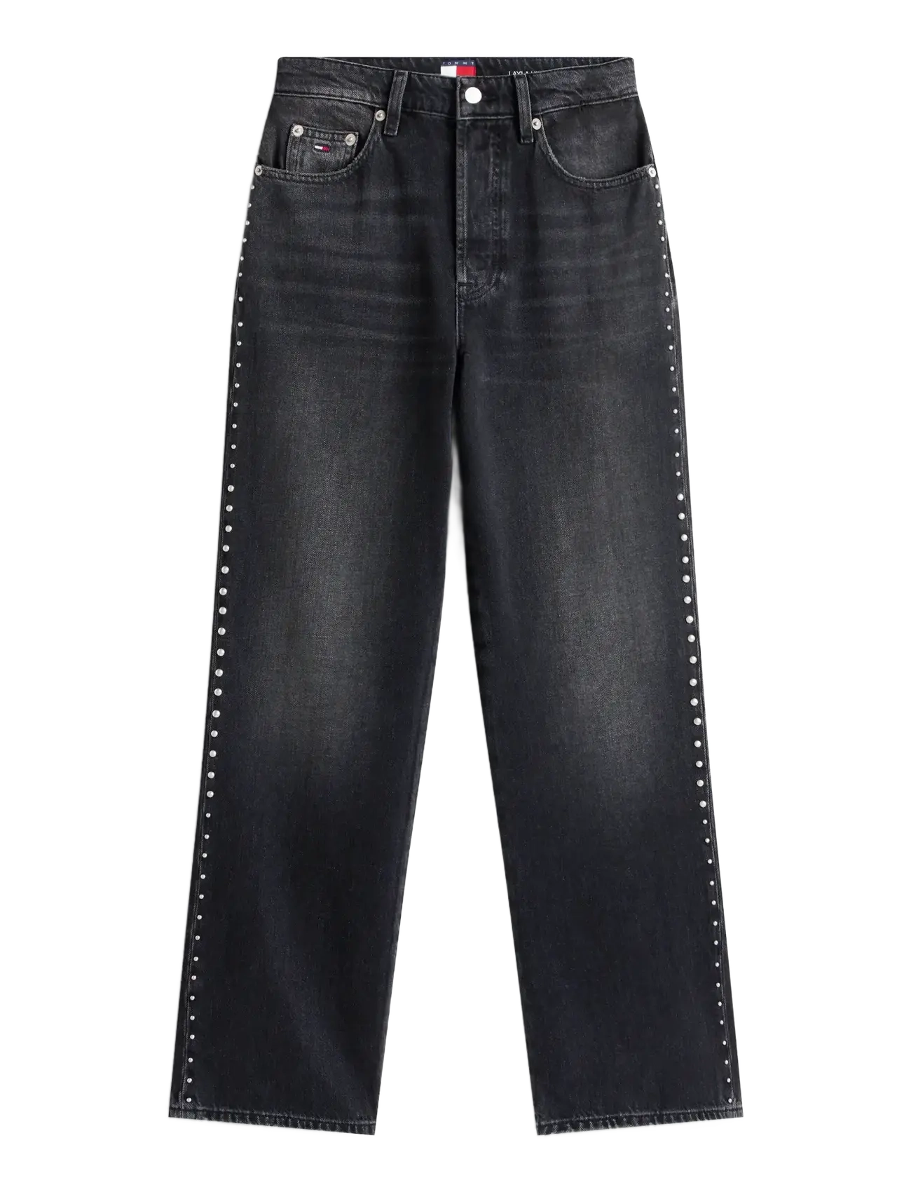 Tommy Jeans LAYLA HR SLIM STR CBF DI6089 - Straight jeans - DENIM BLACK / black