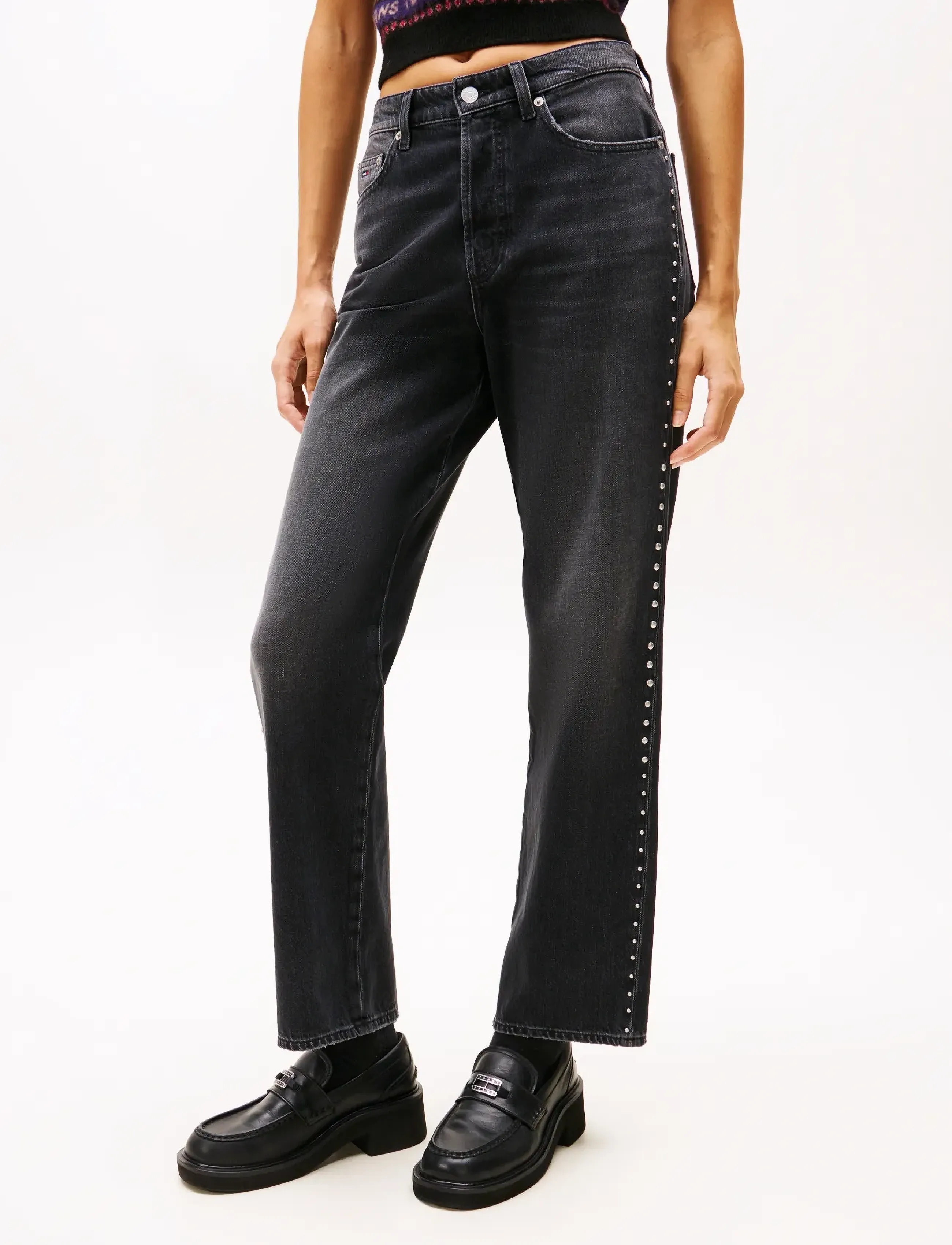 Tommy Jeans - LAYLA HR SLIM STR CBF DI6089 - regular jeans - denim black - 2