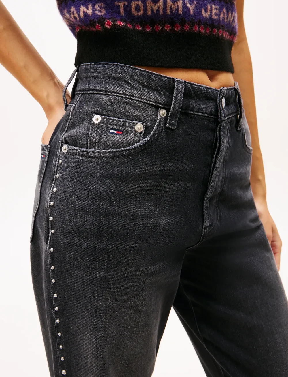 Tommy Jeans - LAYLA HR SLIM STR CBF DI6089 - regular jeans - denim black - 3