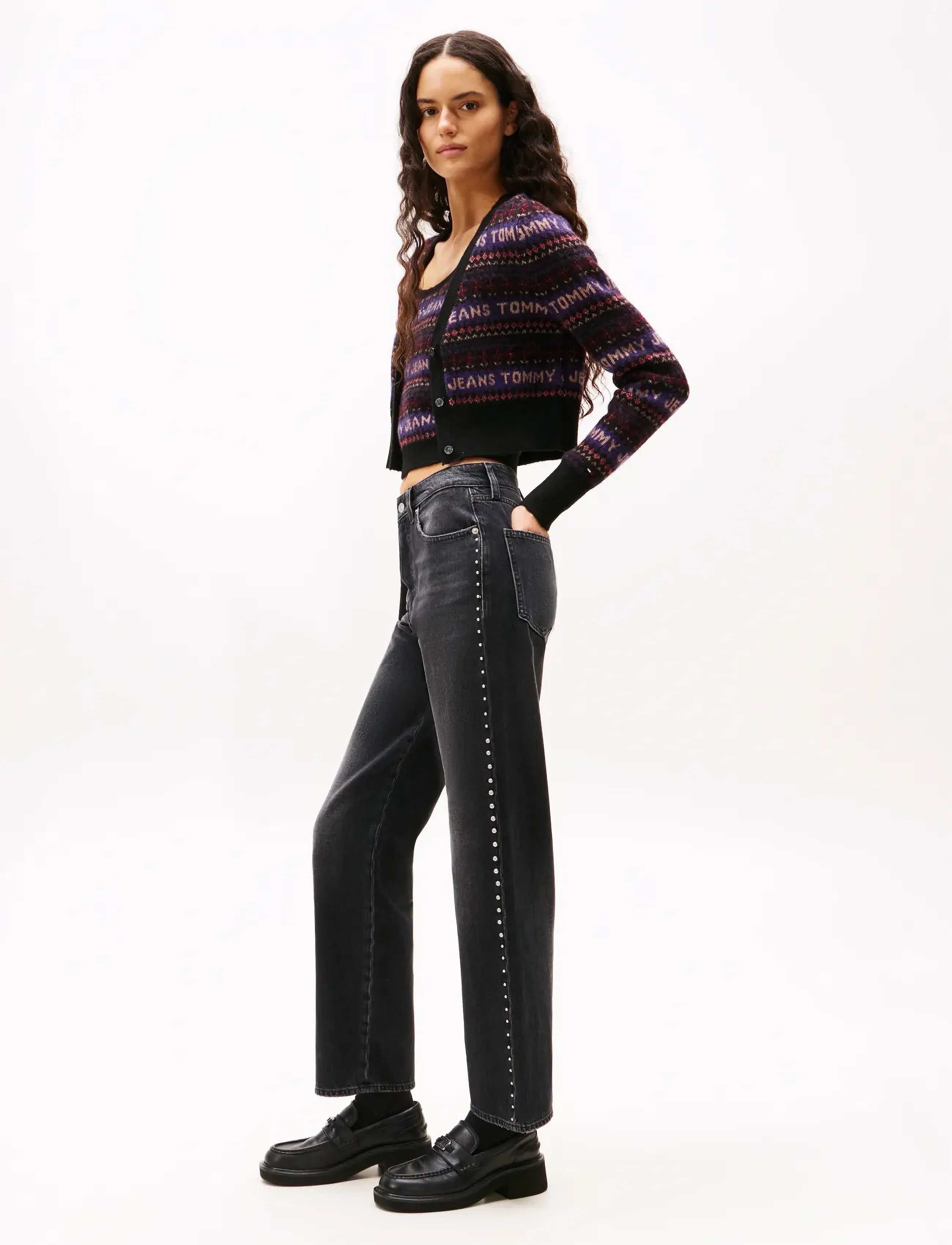 Tommy Jeans - LAYLA HR SLIM STR CBF DI6089 - regular jeans - denim black - 4