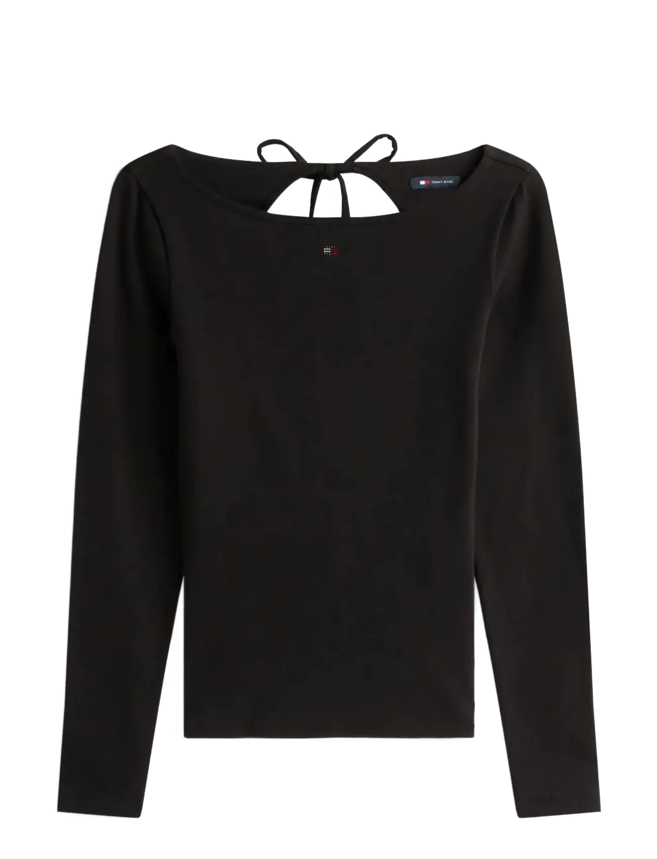 TOMMY JEANS Tjw Slim S Flag Bling Ls Oberteil Schwarz - XL - Damen