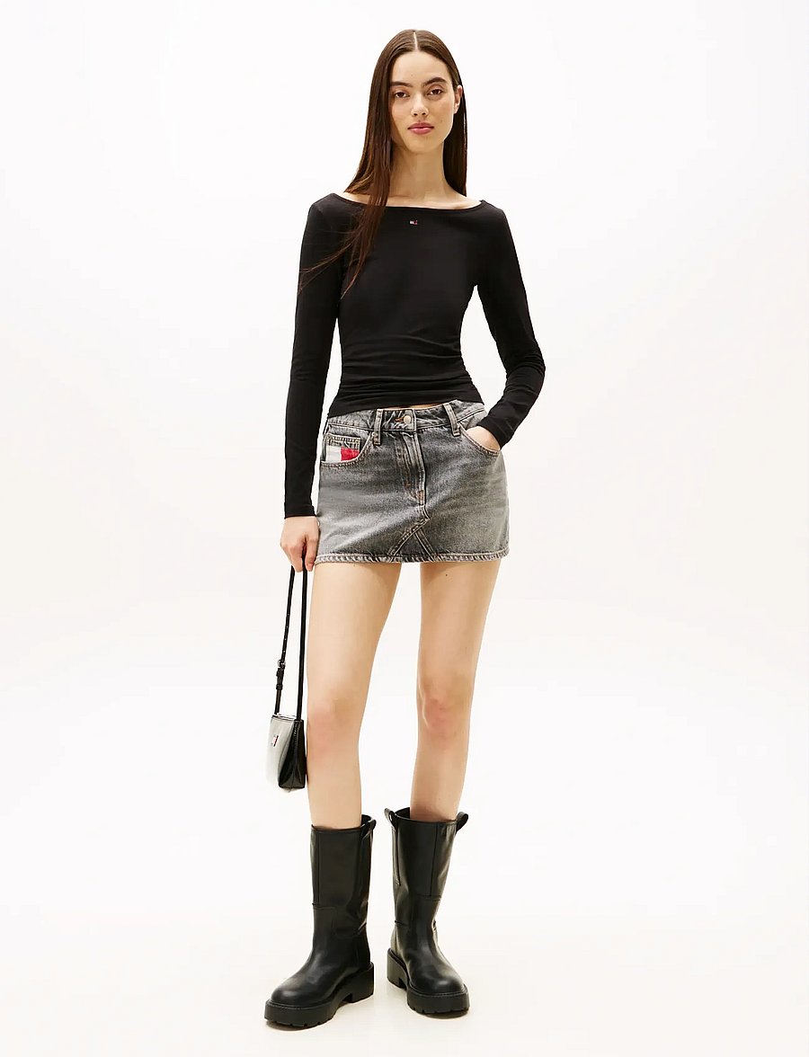 Tommy Jeans - TJW SLIM S FLAG BLING LS TOP - palaidinukės ilgomis rankovėmis - black - 2