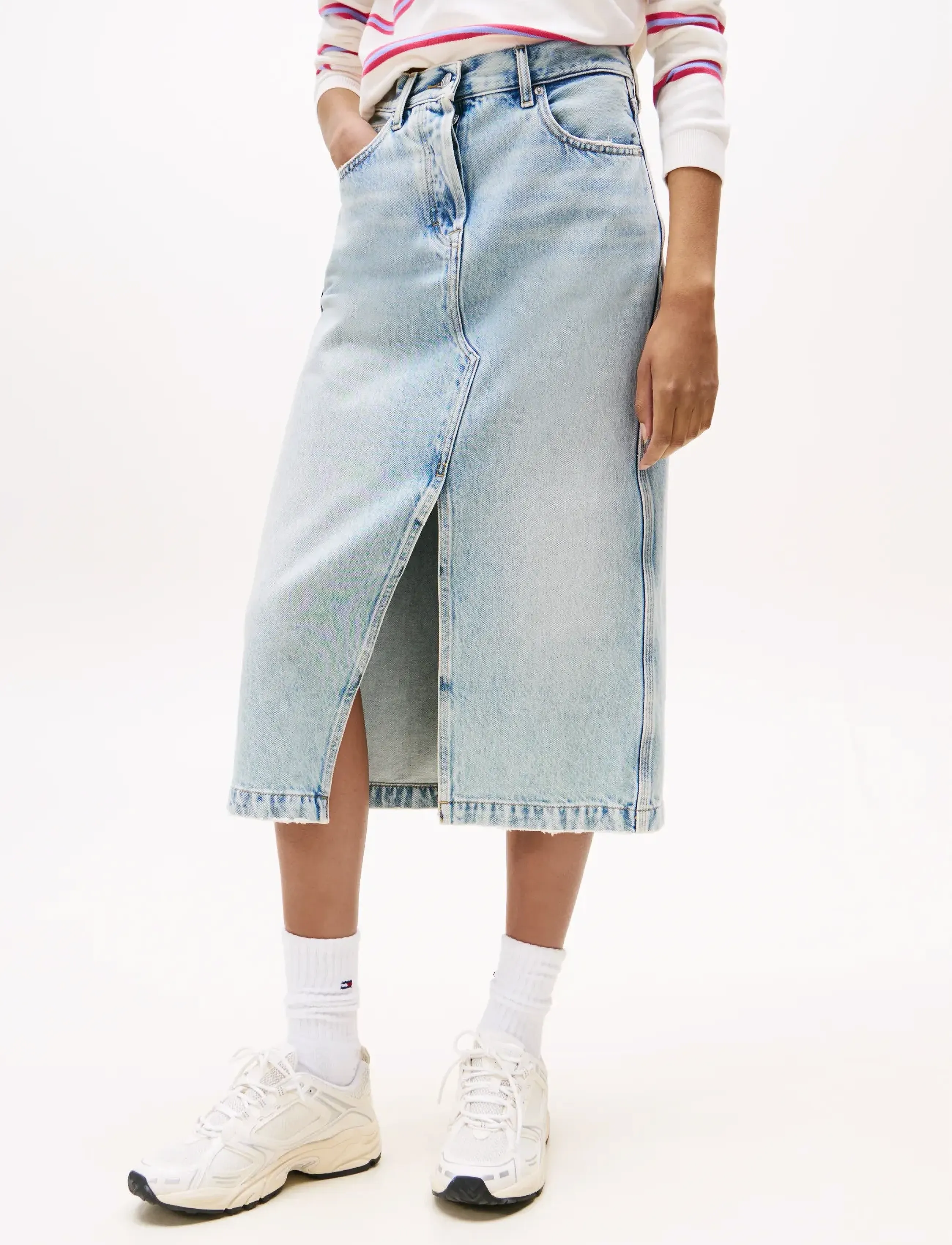 Tommy Jeans - CLAIRE SKIRT CBF DI2014 - spódnice dżinsowe - denim light - 4