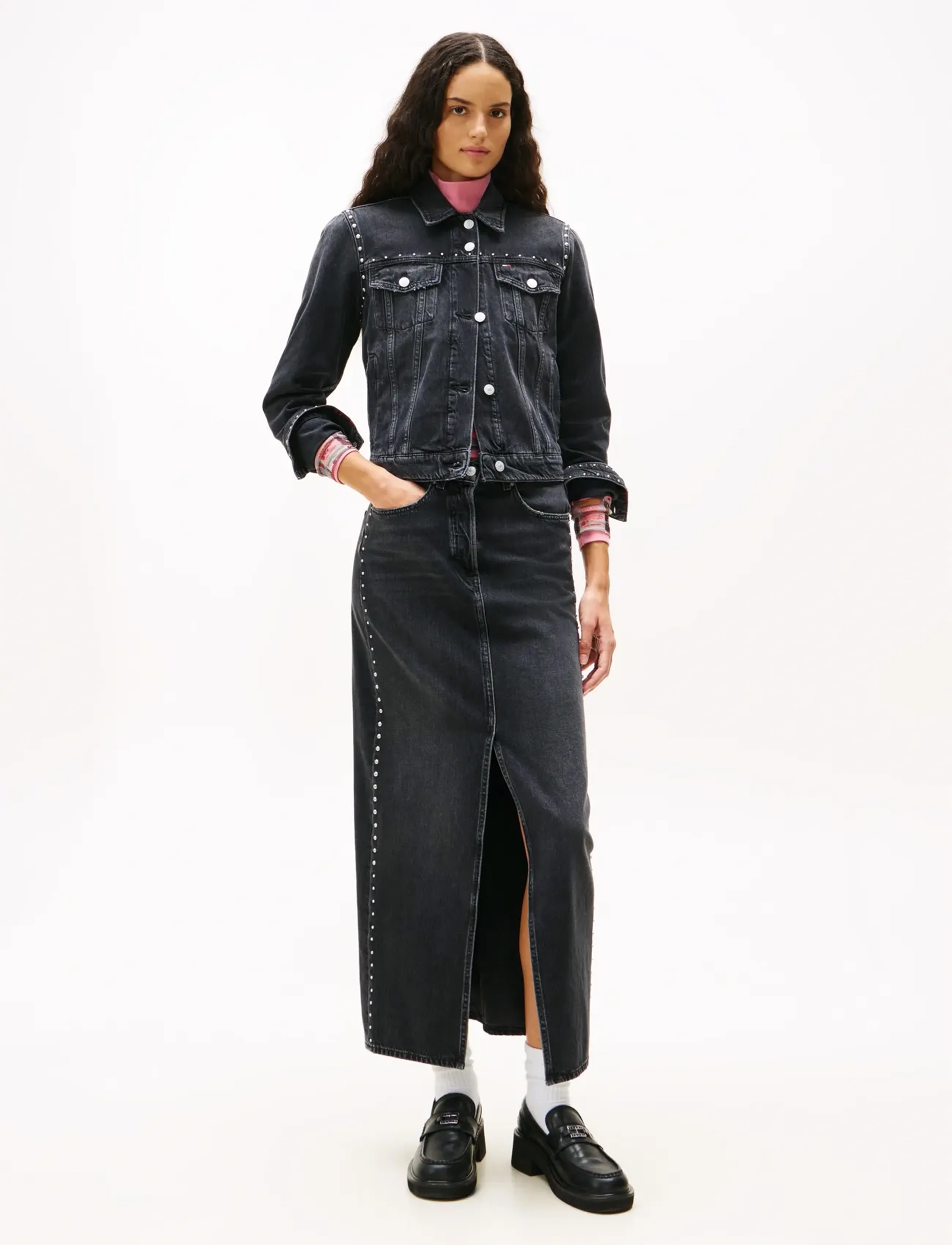 Tommy Jeans Layla Maxi Skirt Cbf Di6089, 31, Black, Nederdele > Maxi Nederdele, Dame