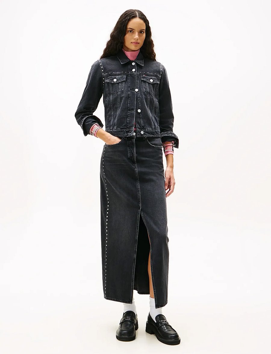Tommy Jeans - LAYLA MAXI SKIRT CBF DI6089 - denim skirts - denim black - 0