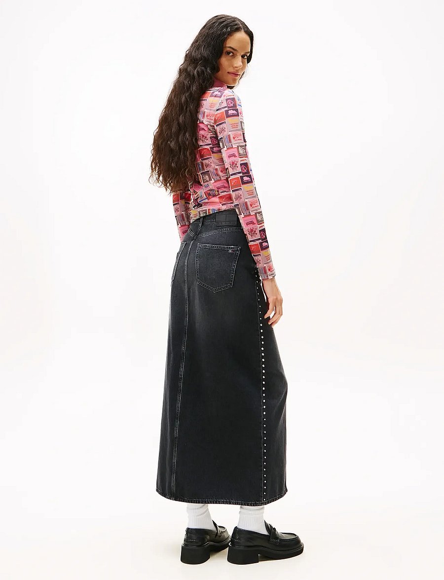 Tommy Jeans - LAYLA MAXI SKIRT CBF DI6089 - denim skirts - denim black - 2