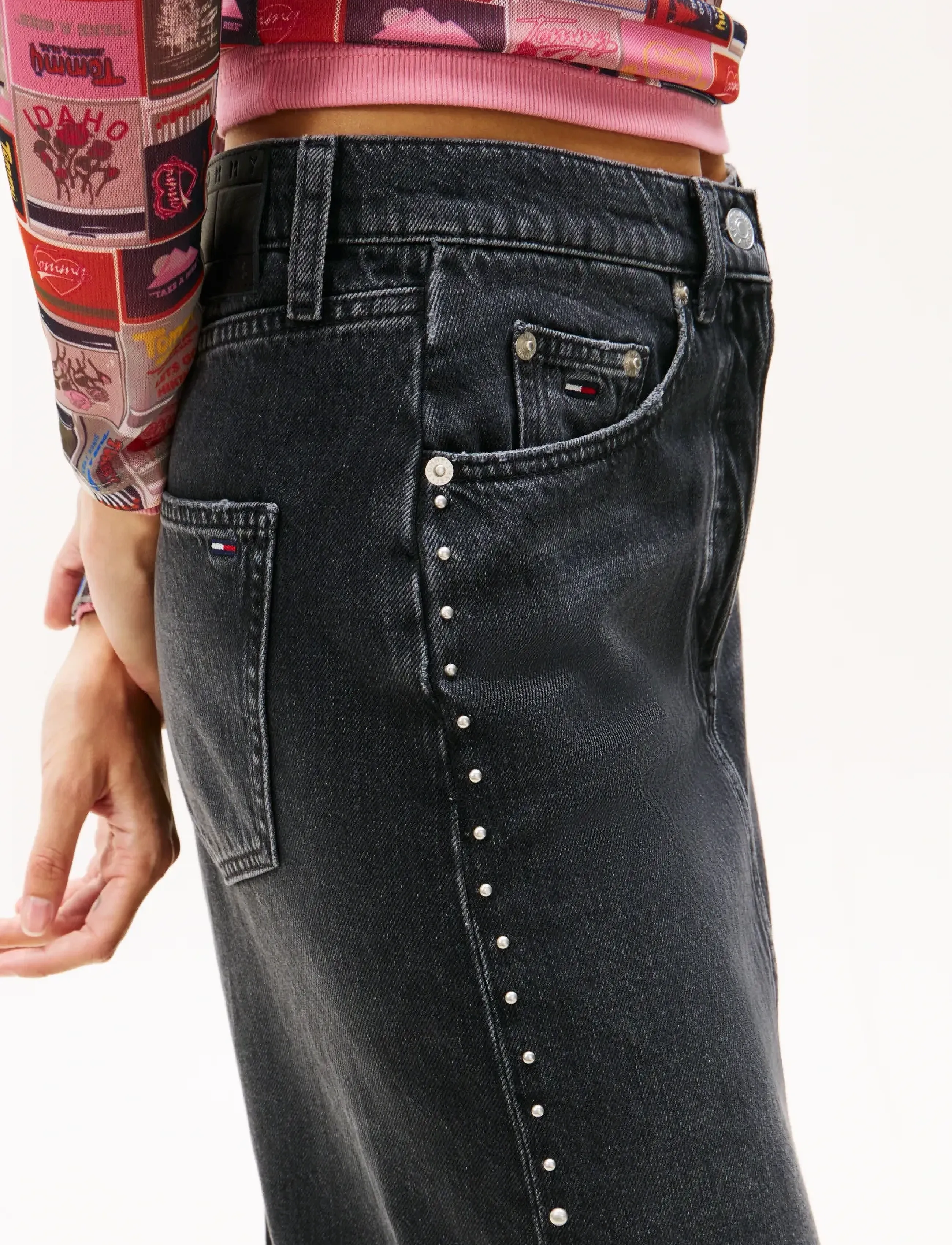 Tommy Jeans - LAYLA MAXI SKIRT CBF DI6089 - denimnederdele - denim black - 3