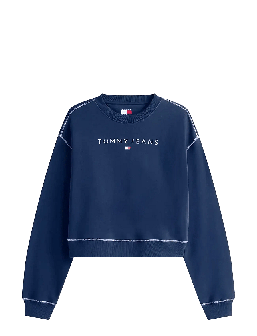 Tommy Jeans - TJW RLX CRP STITCH LINEAR CREW - sweatshirts - dark night navy - 1