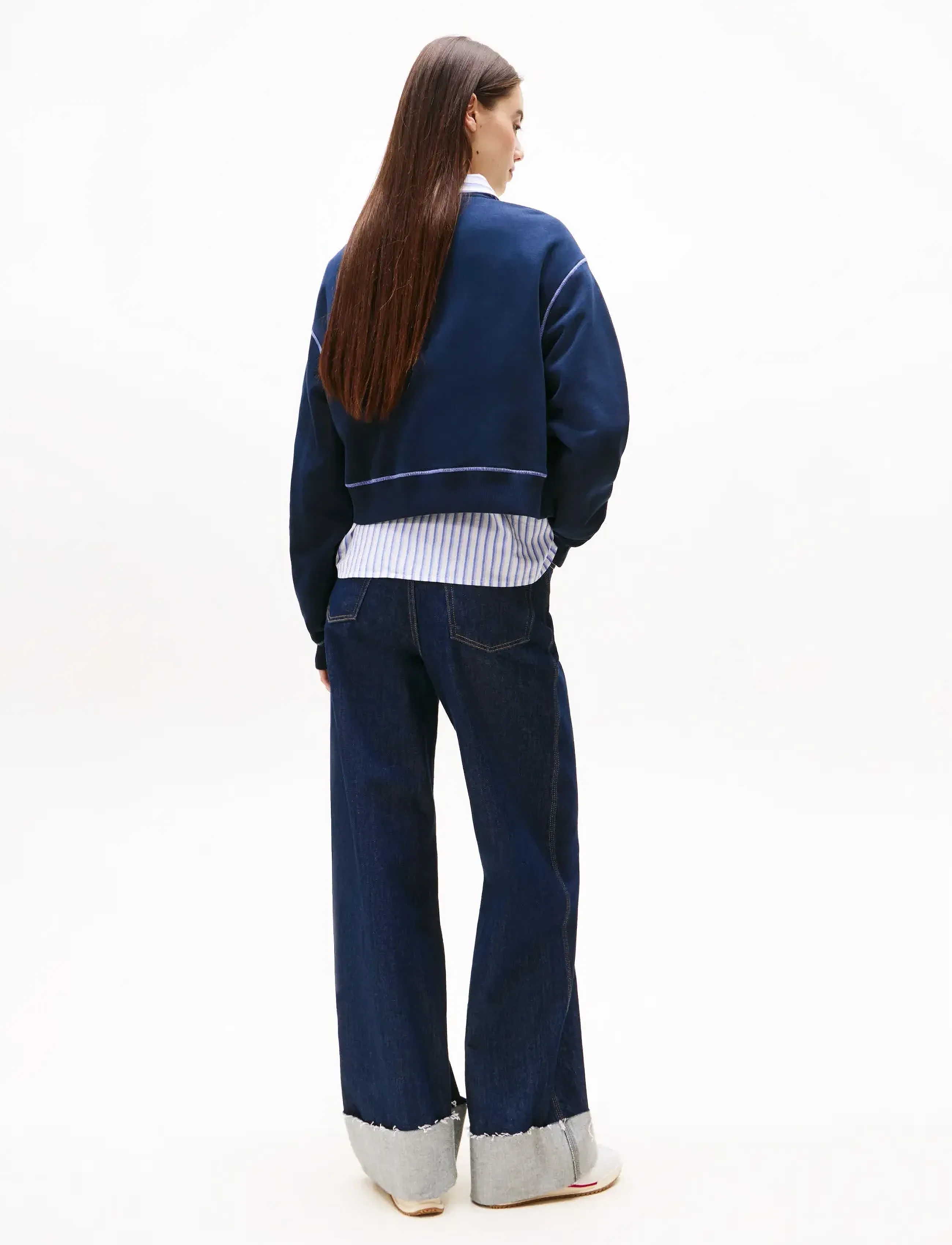Tommy Jeans - TJW RLX CRP STITCH LINEAR CREW - everyday style - dark night navy - 3