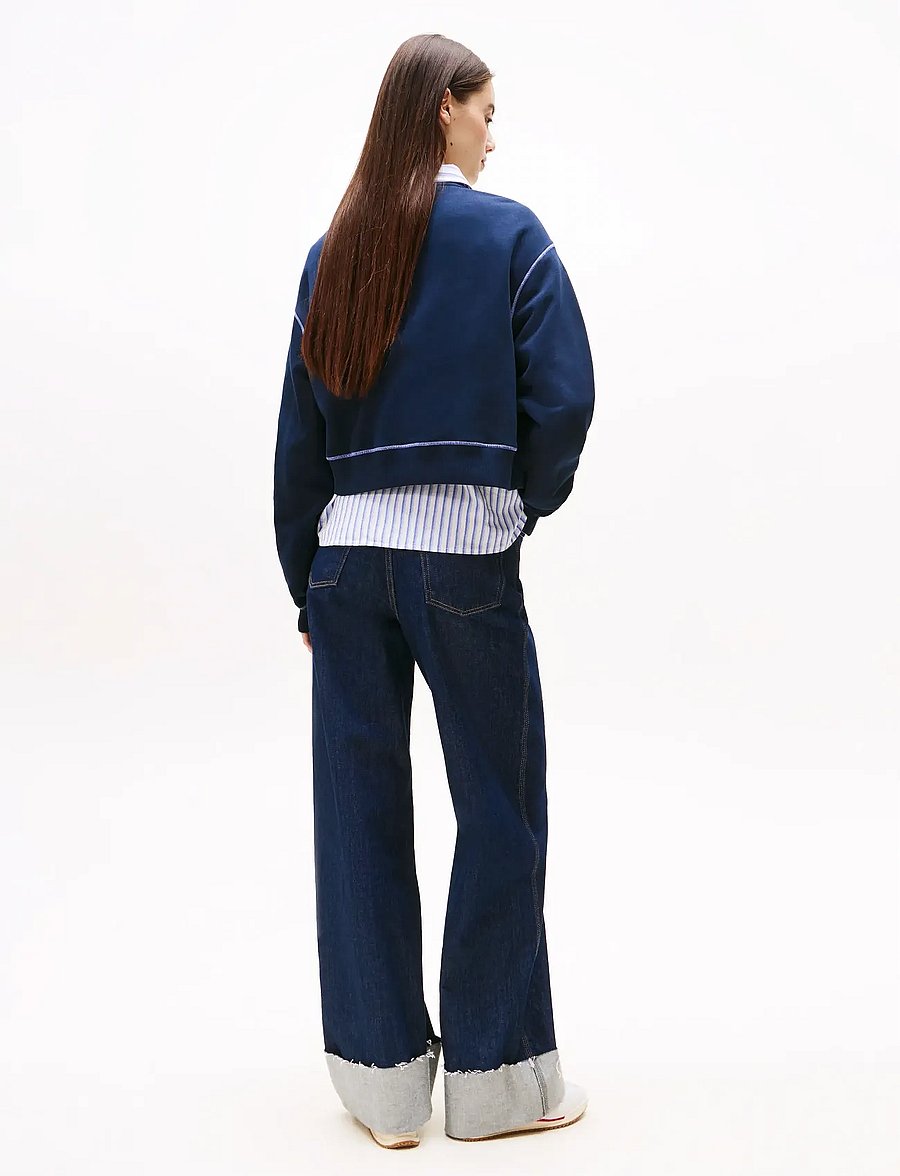 Tommy Jeans - TJW RLX CRP STITCH LINEAR CREW - sweatshirts - dark night navy - 3
