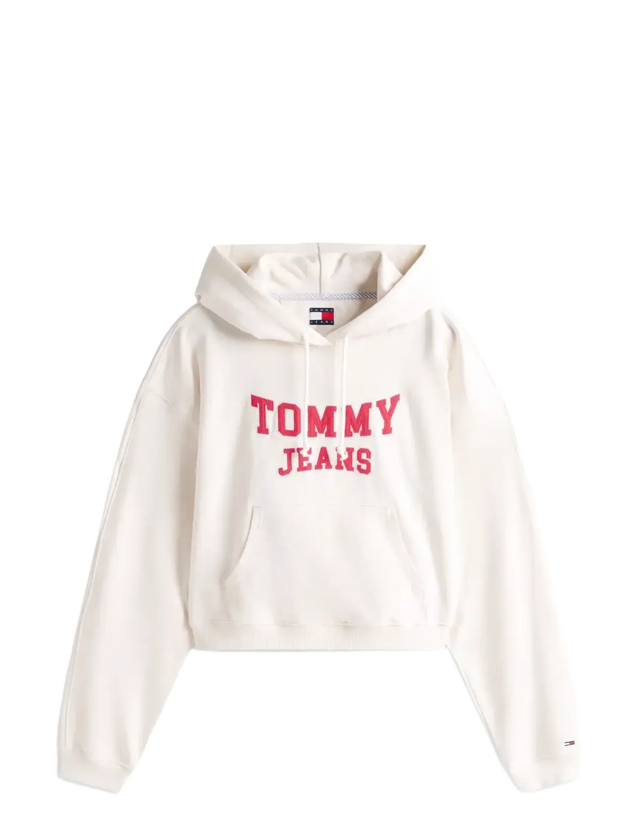 Tommy Jeans TJW BXY CRP VARSITY HOODIE - Kapuzenpullover - ANCIENT WHITE / white