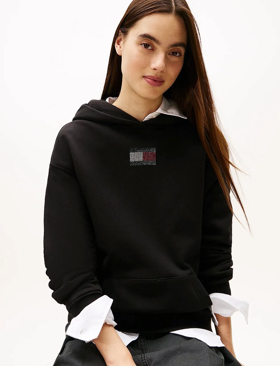 Tommy Jeans - TJW RLX PARTY FLAG HOODIE EXT - kapuzenpullover - black - 4