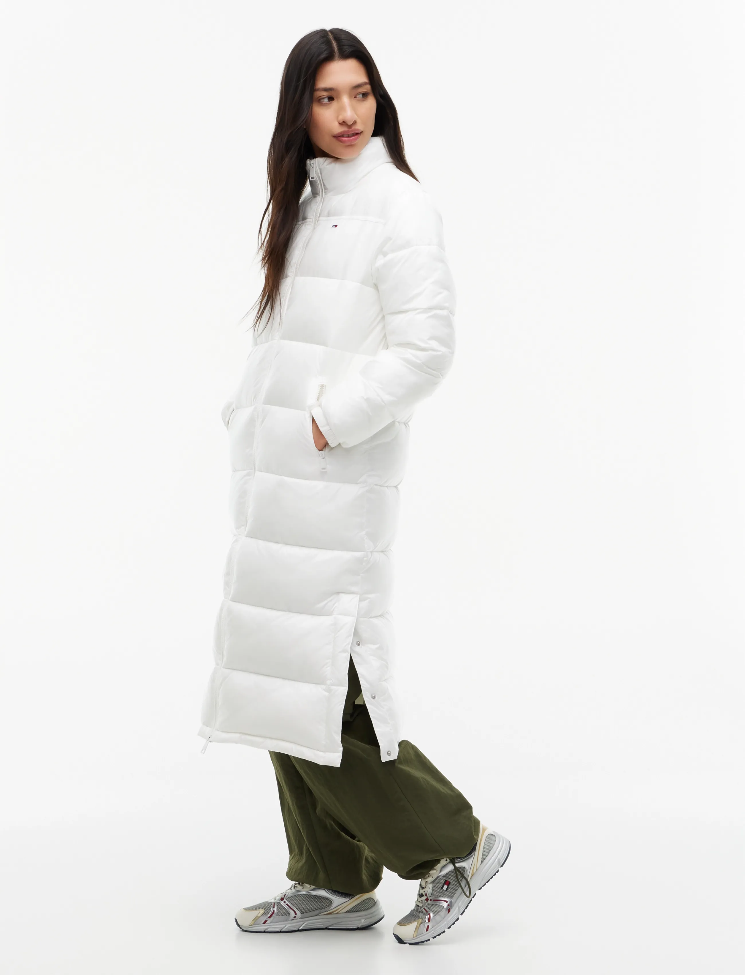 Tommy Jeans - TJW MAXI PCKBL HOOD ESS PUFFER - talvejoped - ecru - 4