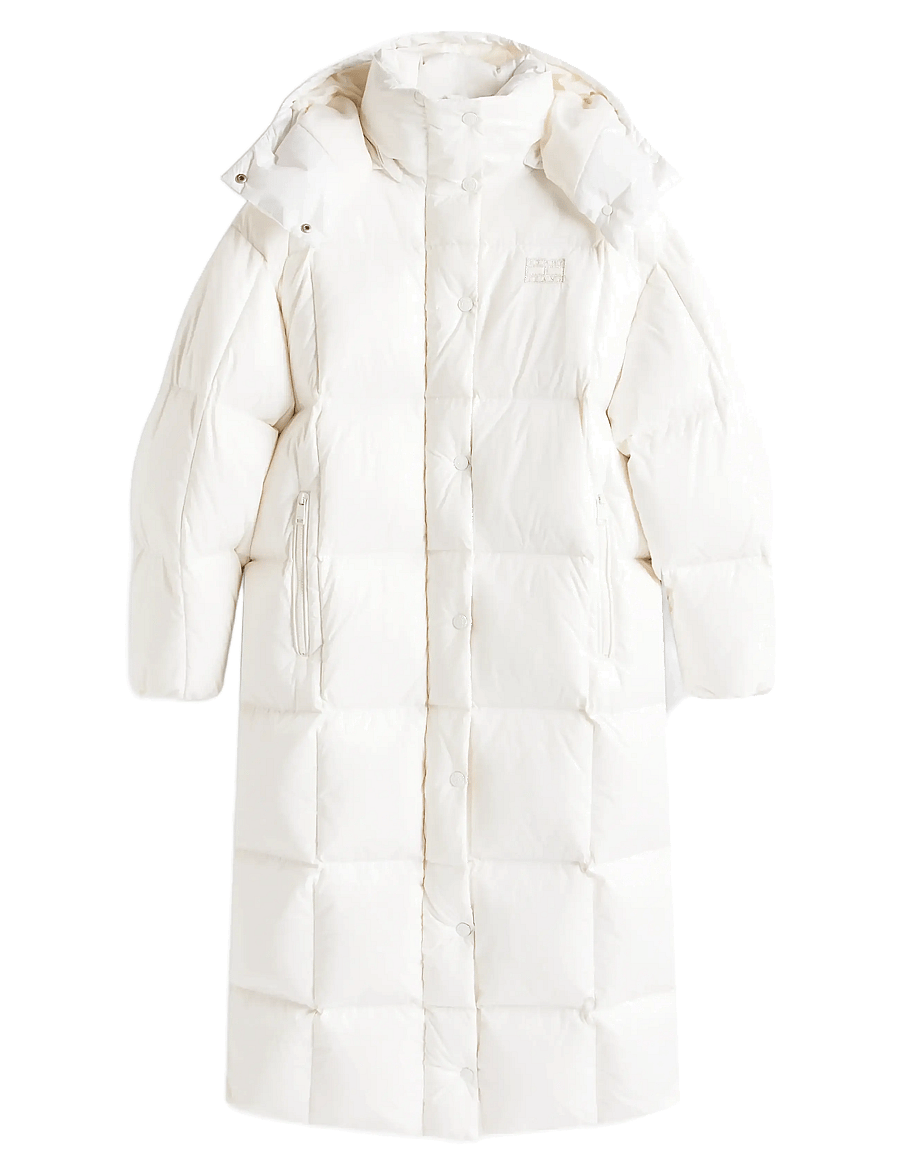 Tommy Jeans - TJW ALASKA GRID SHNY OVS DWN PFR - vinterjakker - ancient white - 1