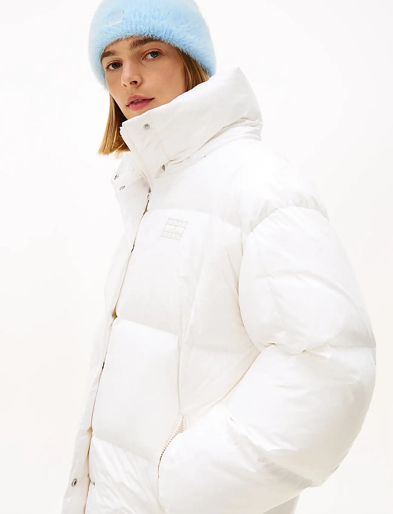 Tommy Jeans - TJW ALASKA GRID SHNY OVS DWN PFR - dunkappor - ancient white - 3