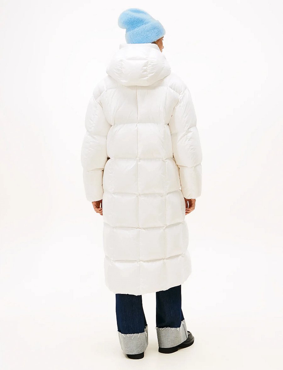 Tommy Jeans - TJW ALASKA GRID SHNY OVS DWN PFR - vinterjakker - ancient white - 4