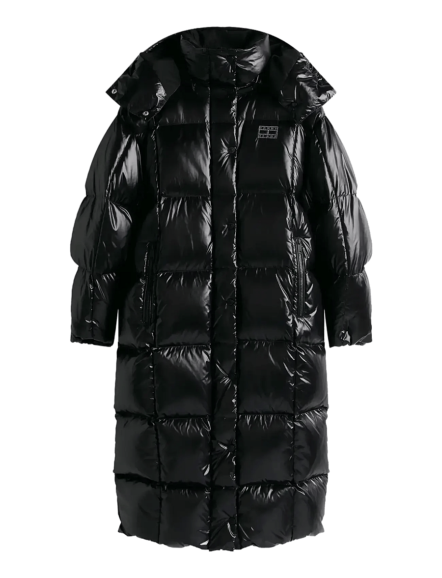 Tommy Jeans - TJW ALASKA GRID SHNY OVS DWN PFR - vinterjakker - black - 1
