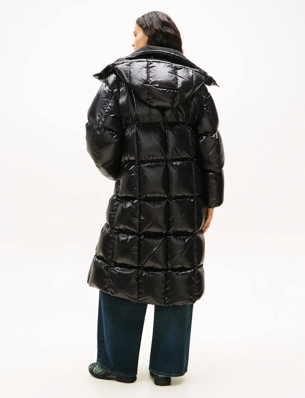 Tommy Jeans - TJW ALASKA GRID SHNY OVS DWN PFR - daunenmantel - black - 4