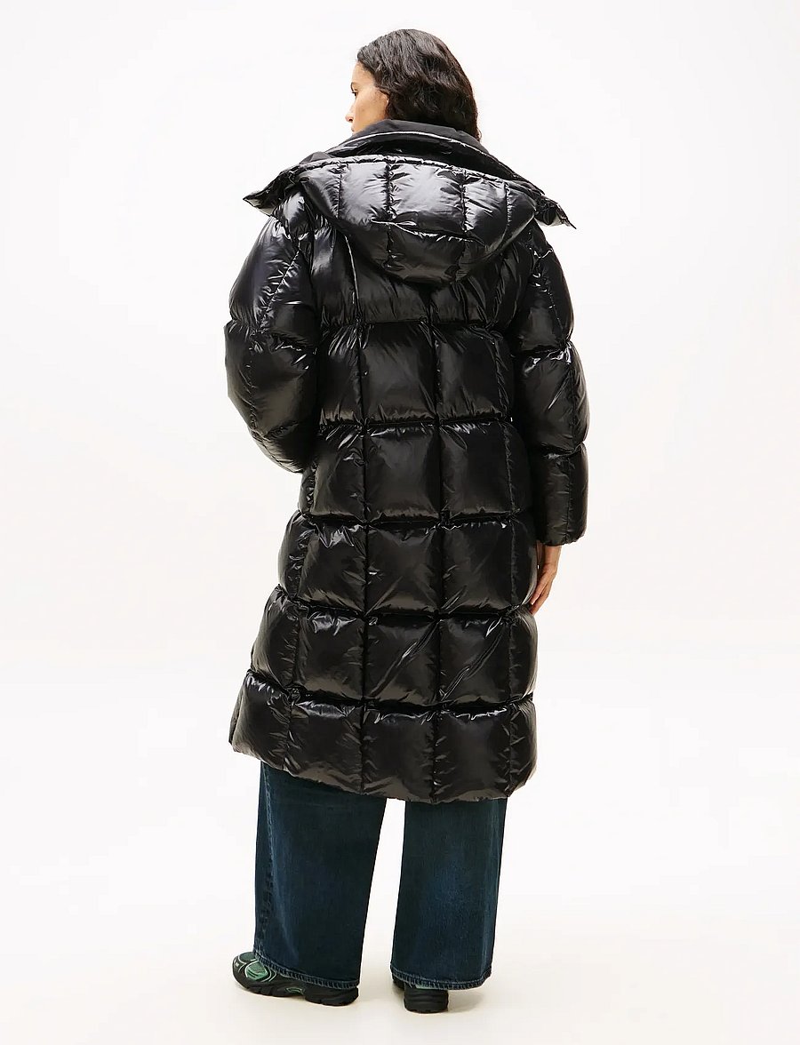 Tommy Jeans - TJW ALASKA GRID SHNY OVS DWN PFR - vinterjakker - black - 4