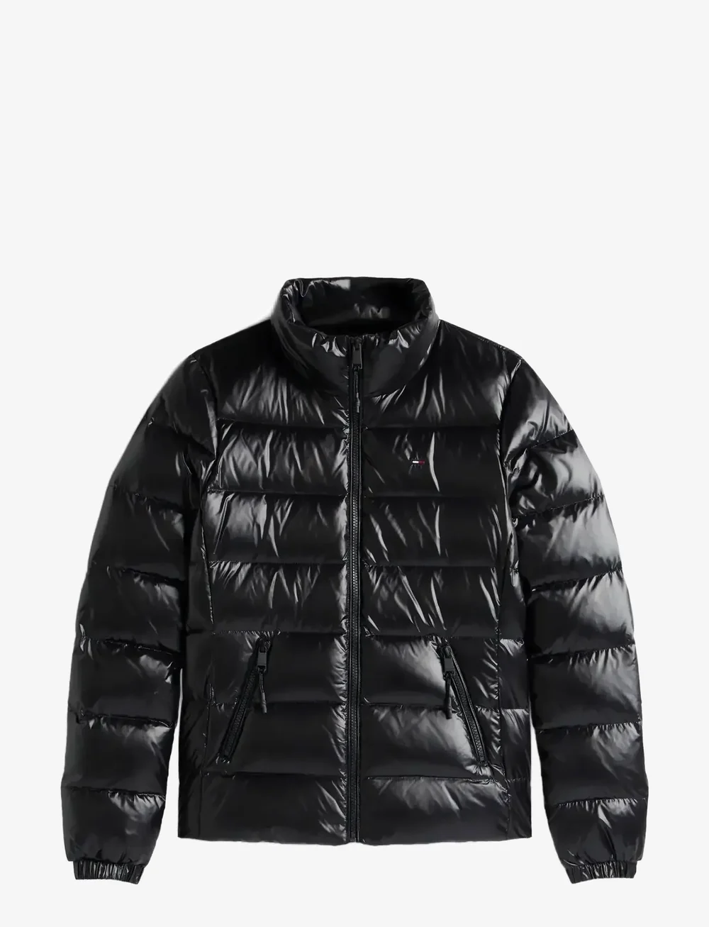 Tommy Jeans - TJW SLIM ZIP PRINT DOWN JACKET - dunjackor - black - 1