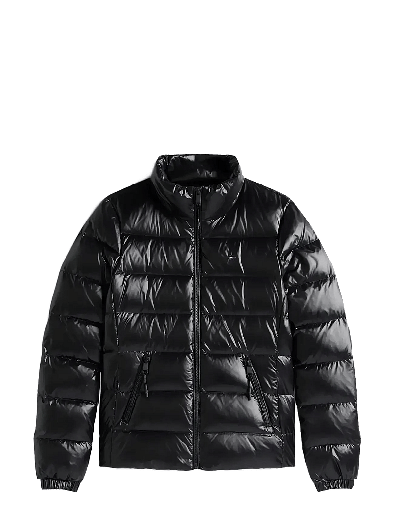 Tommy Jeans - TJW SLIM ZIP PRINT DOWN JACKET - ziemas jakas - black - 1