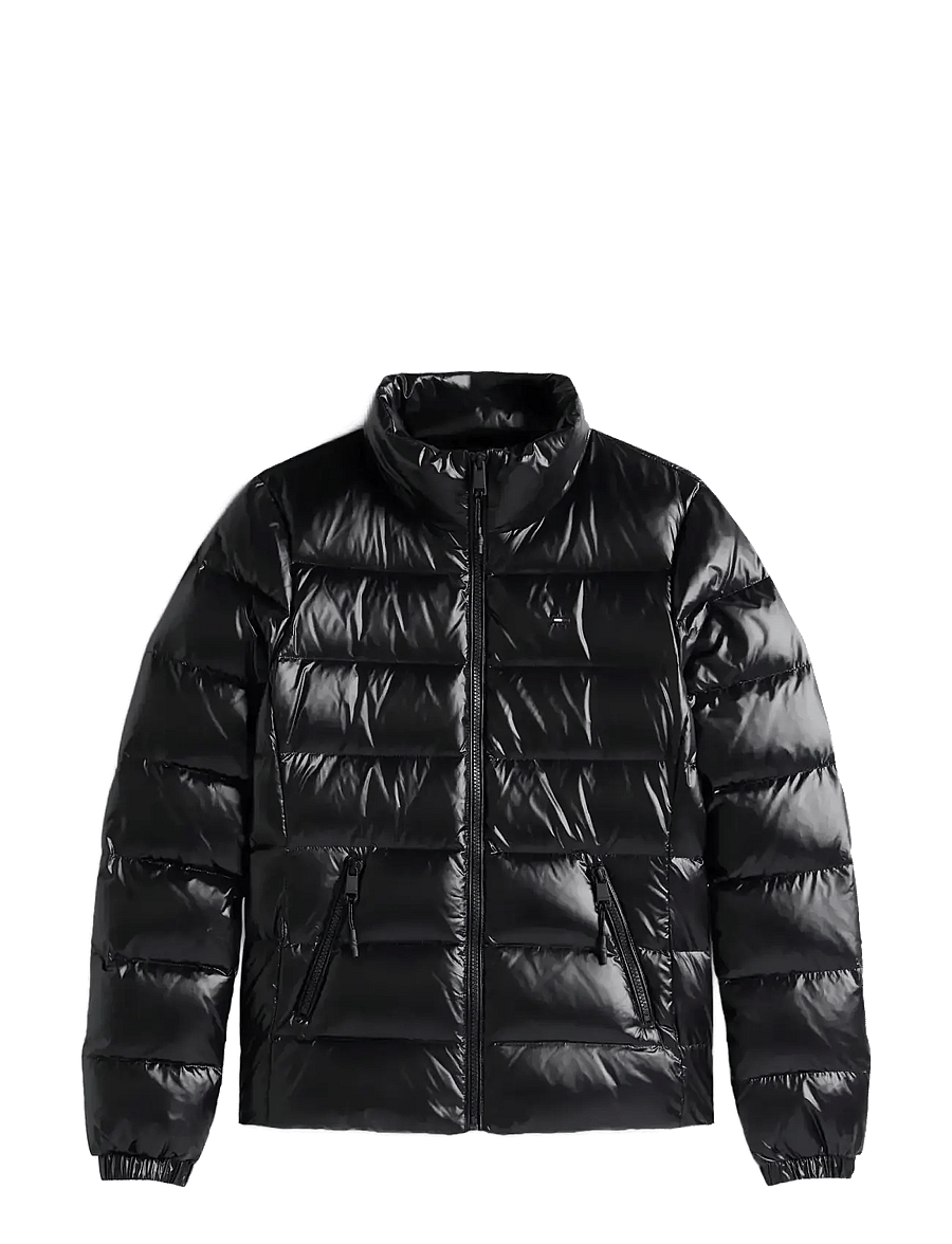 Tommy Jeans - TJW SLIM ZIP PRINT DOWN JACKET - vestes d'hiver - black - 1