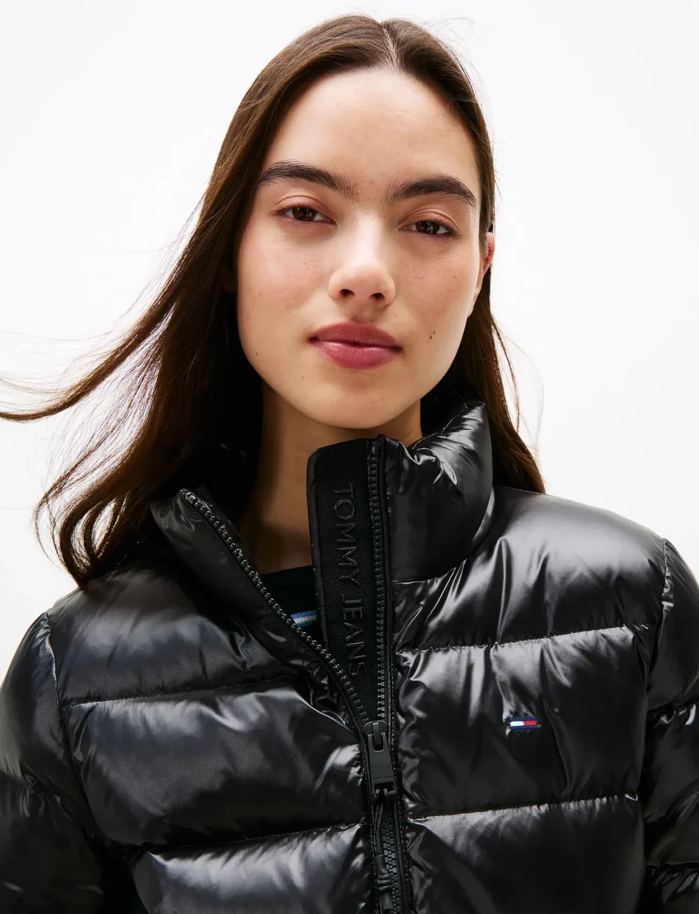 Tommy Jeans - TJW SLIM ZIP PRINT DOWN JACKET - dunjackor - black - 4