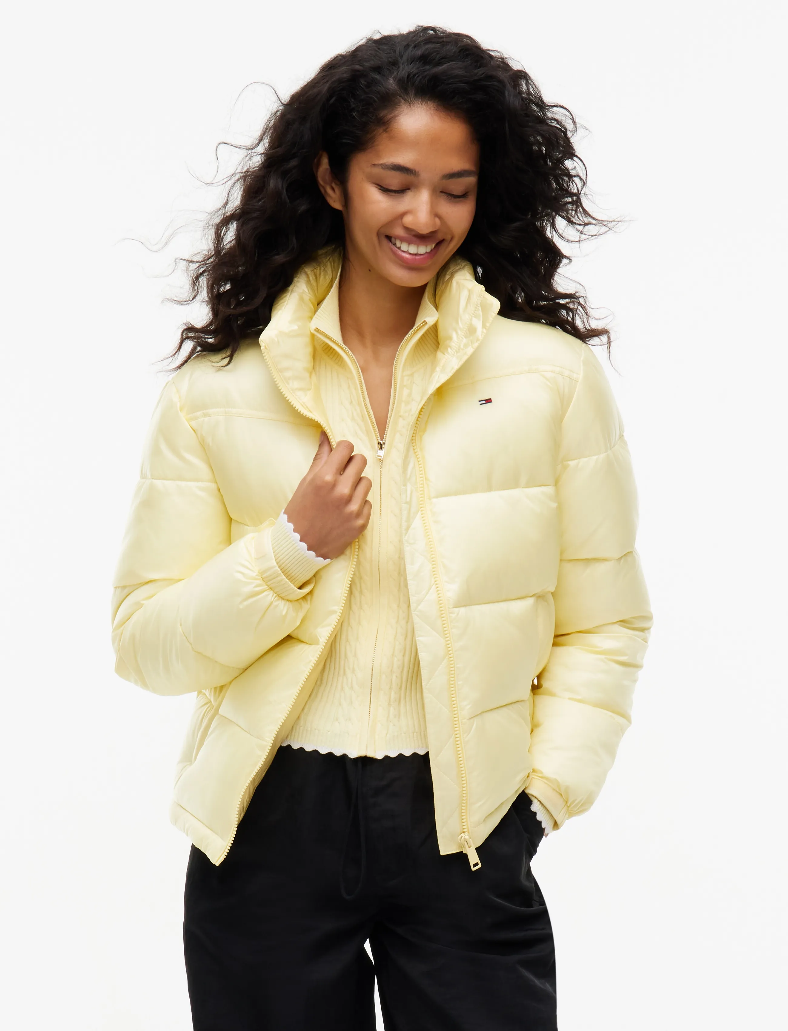 Tommy Jeans TJW PCKBL HOOD ESS PUFFER EXT - Jackets & Coats - DAY LILY / yellow