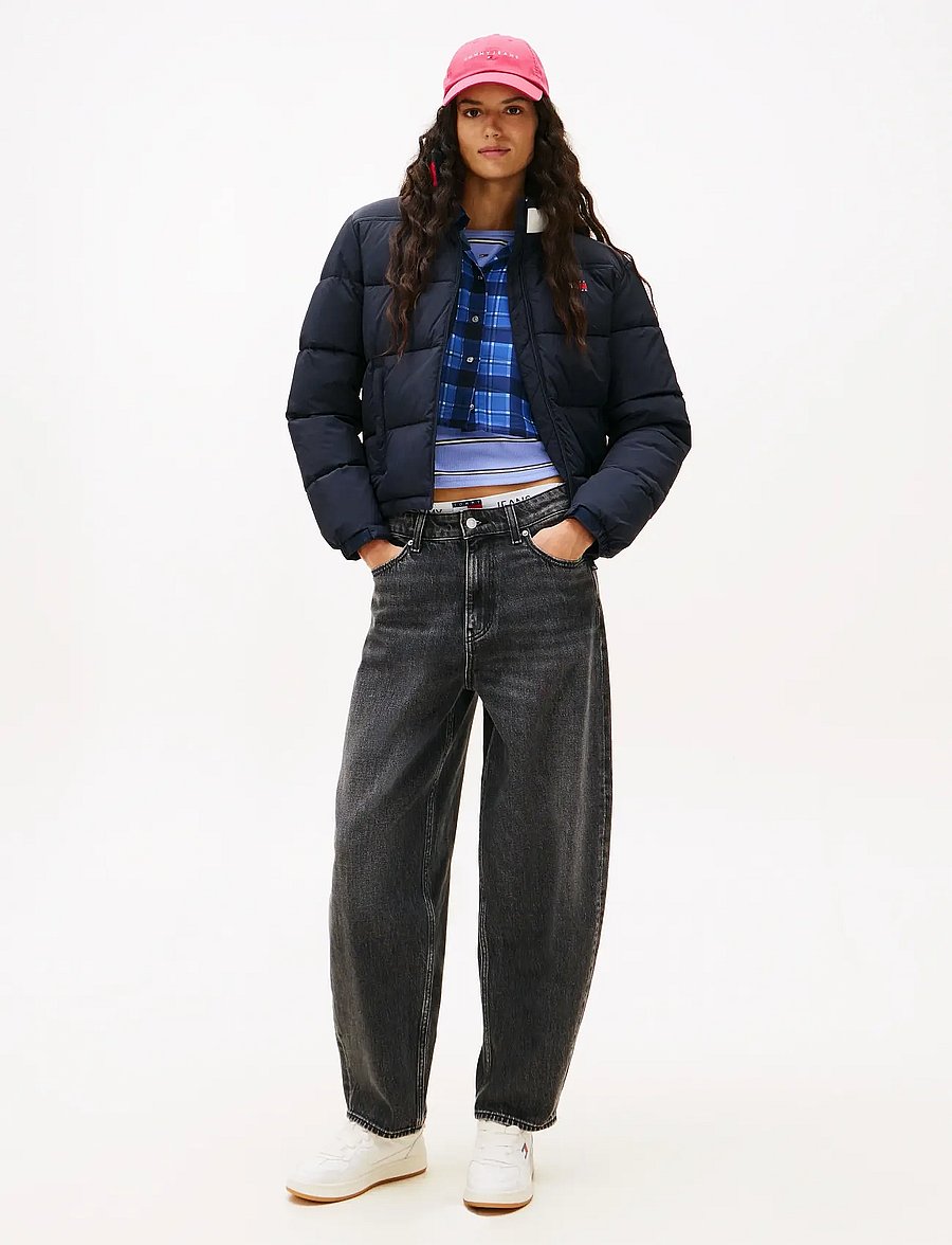 Tommy Jeans - TJW ESS PUFFER FLAG JACKET EXT - kurtki zimowe - dark night navy - 2
