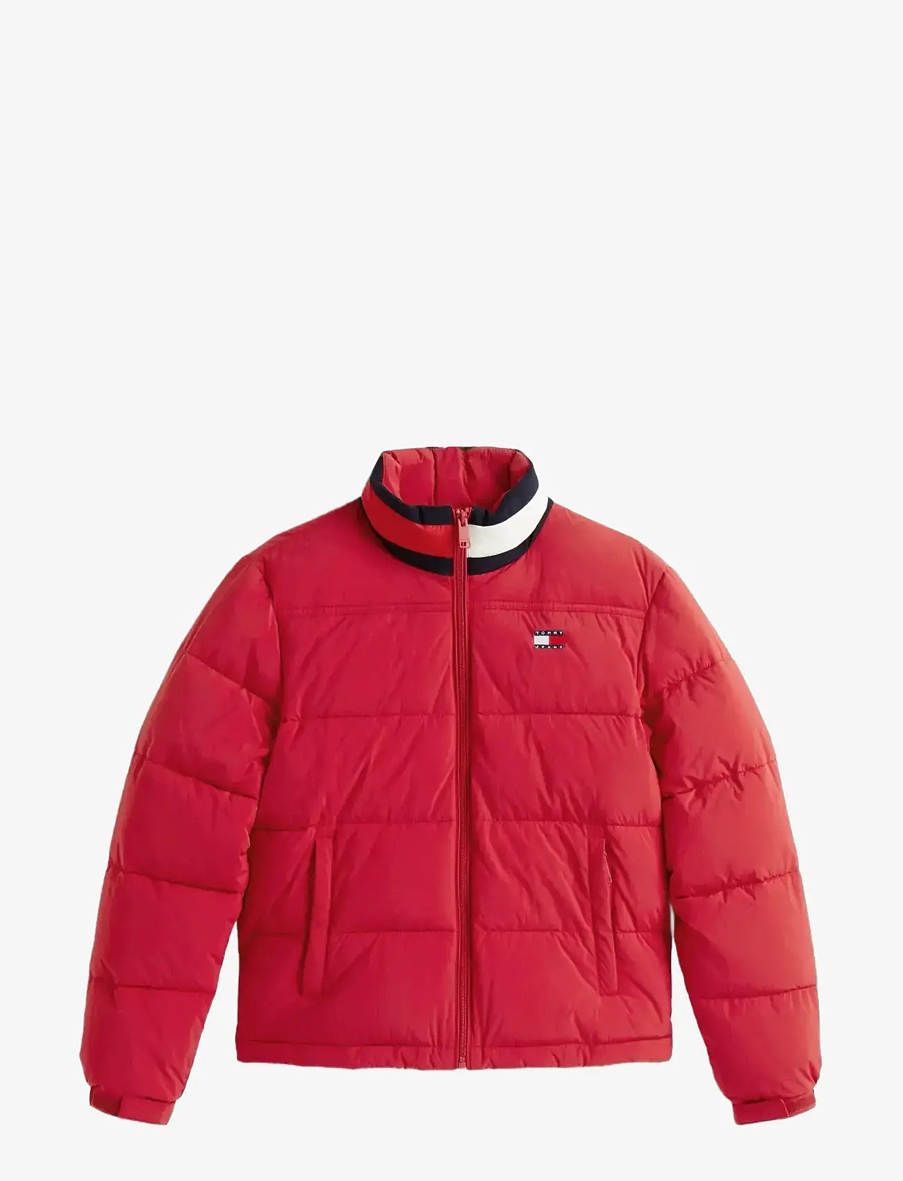 Tommy Jeans - TJW ESS PUFFER FLAG JACKET EXT - dunjackor - ruby rhubarb - 1