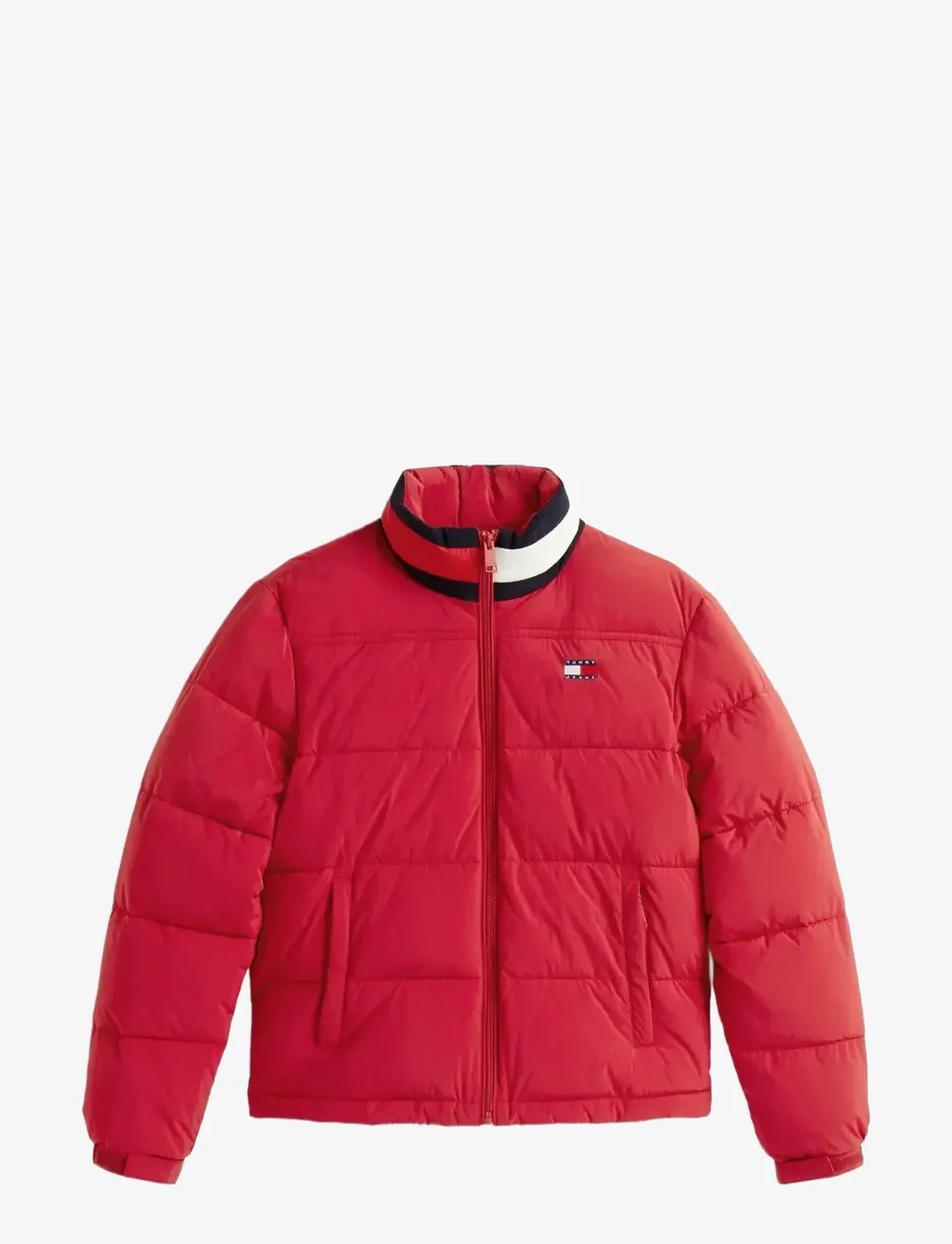 Tommy Jeans - TJW ESS PUFFER FLAG JACKET EXT - dunjackor - ruby rhubarb - 1