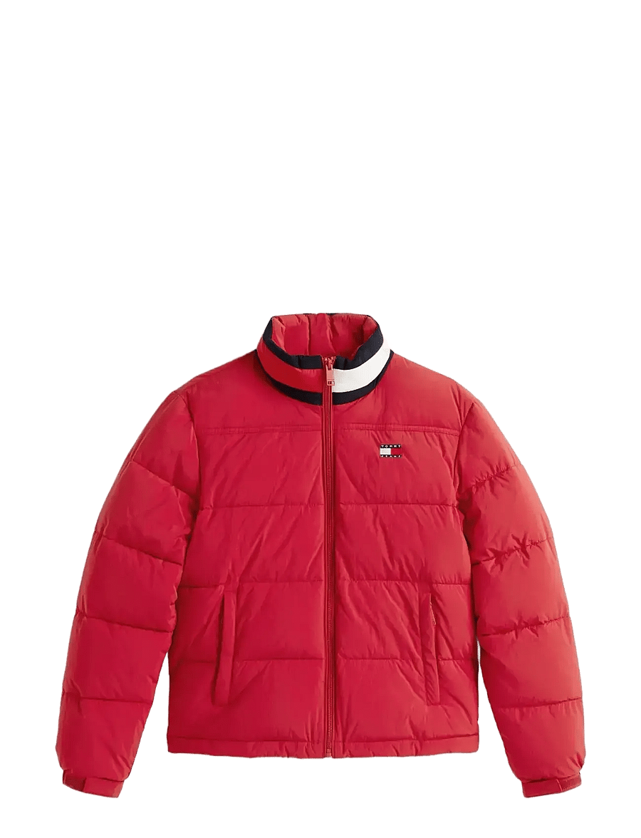 Tommy Jeans - TJW ESS PUFFER FLAG JACKET EXT - talvejoped - ruby rhubarb - 1