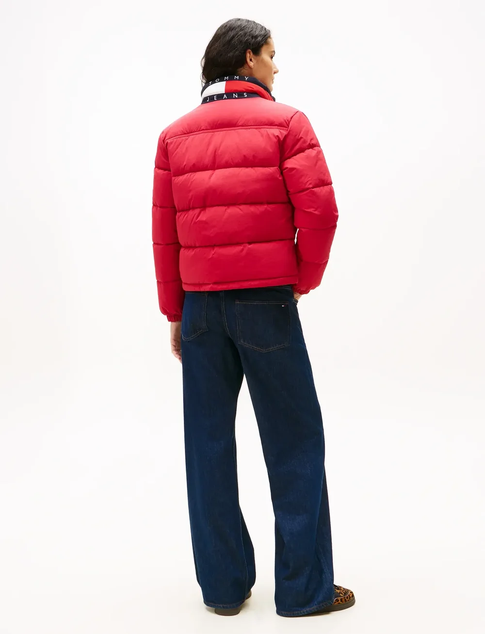 Tommy Jeans - TJW ESS PUFFER FLAG JACKET EXT - dunjackor - ruby rhubarb - 3