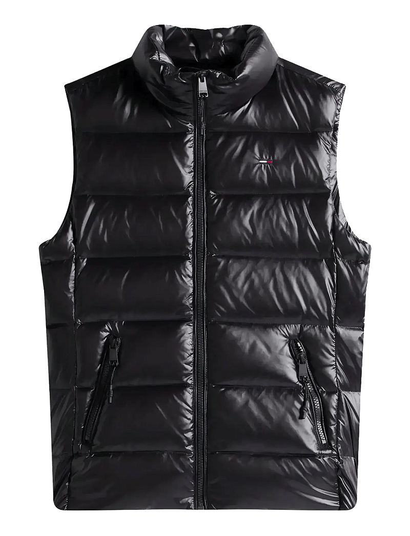 Tommy Jeans - TJW SLIM ZIP PRINT DOWN VEST - herbstjacken - black - 1