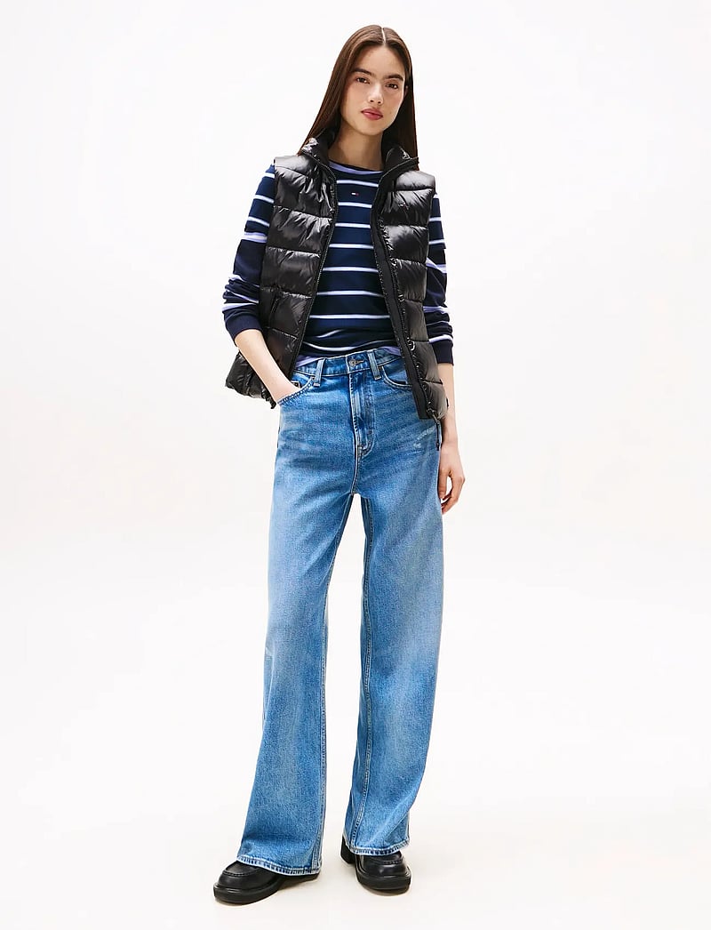 Tommy Jeans - TJW SLIM ZIP PRINT DOWN VEST - herbstjacken - black - 2