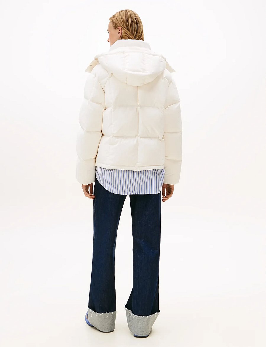 Tommy Jeans - TJW ALASKA GRID DOWN JACKET EXT - winterjacken - ancient white - 2