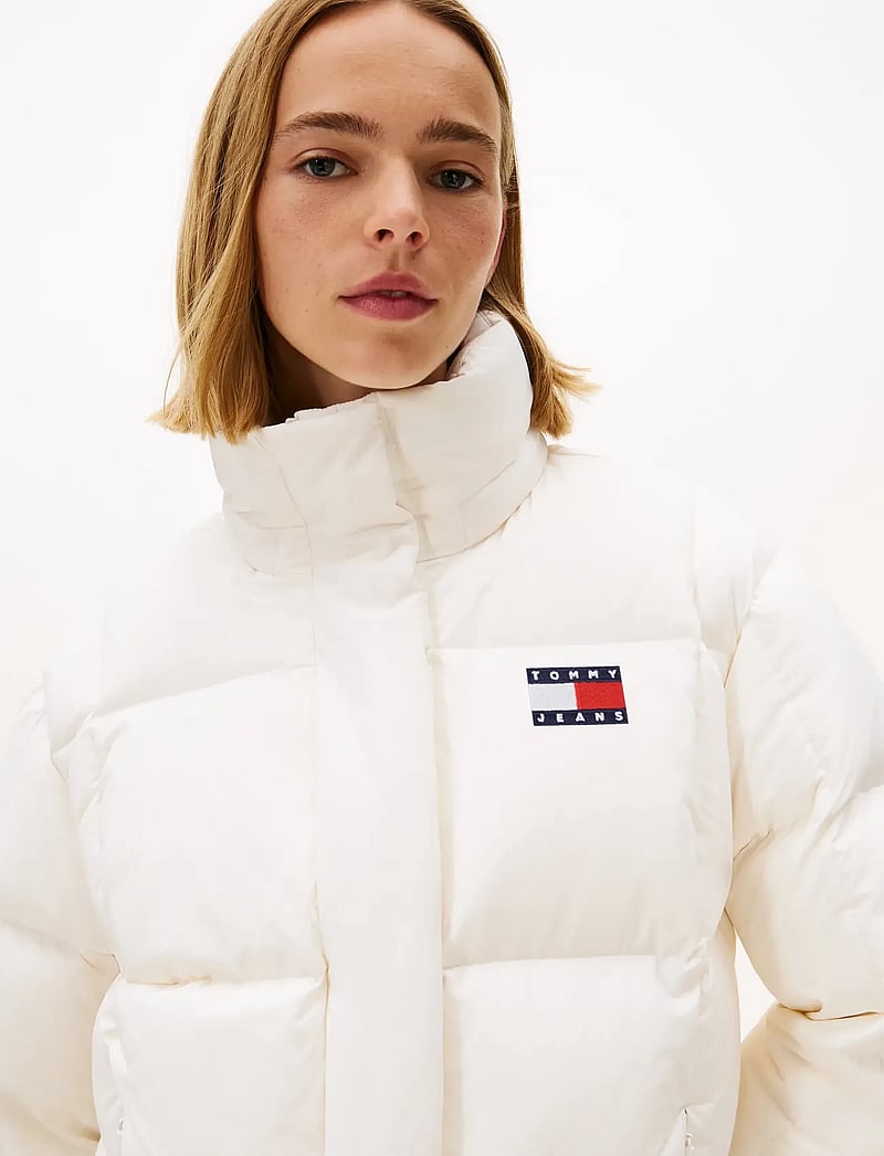 Tommy Jeans - TJW ALASKA GRID DOWN JACKET EXT - dunjackor - ancient white - 4