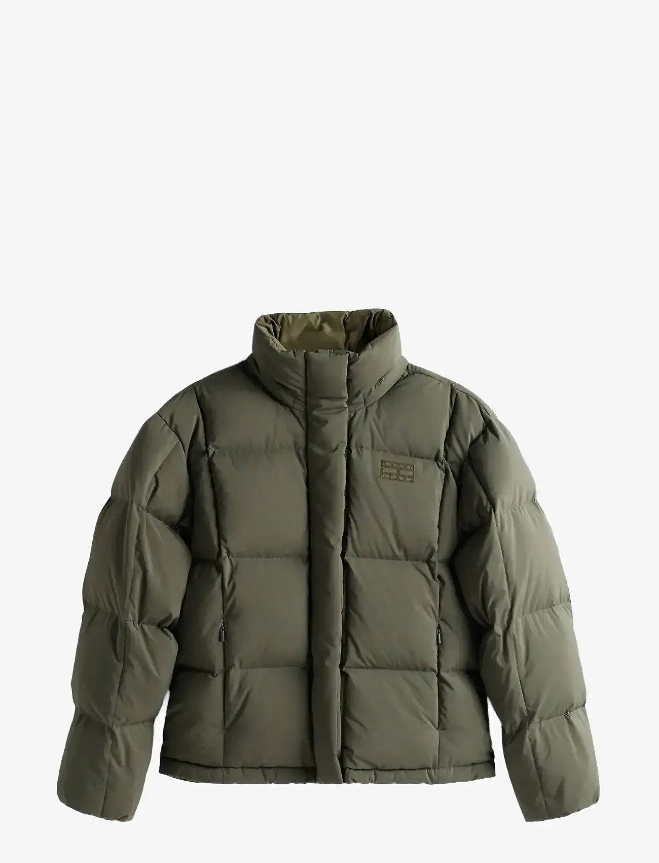 Tommy Jeans - TJW ALASKA GRID DOWN JACKET EXT - sulejoped ja voodriga joped - pewter green - 1